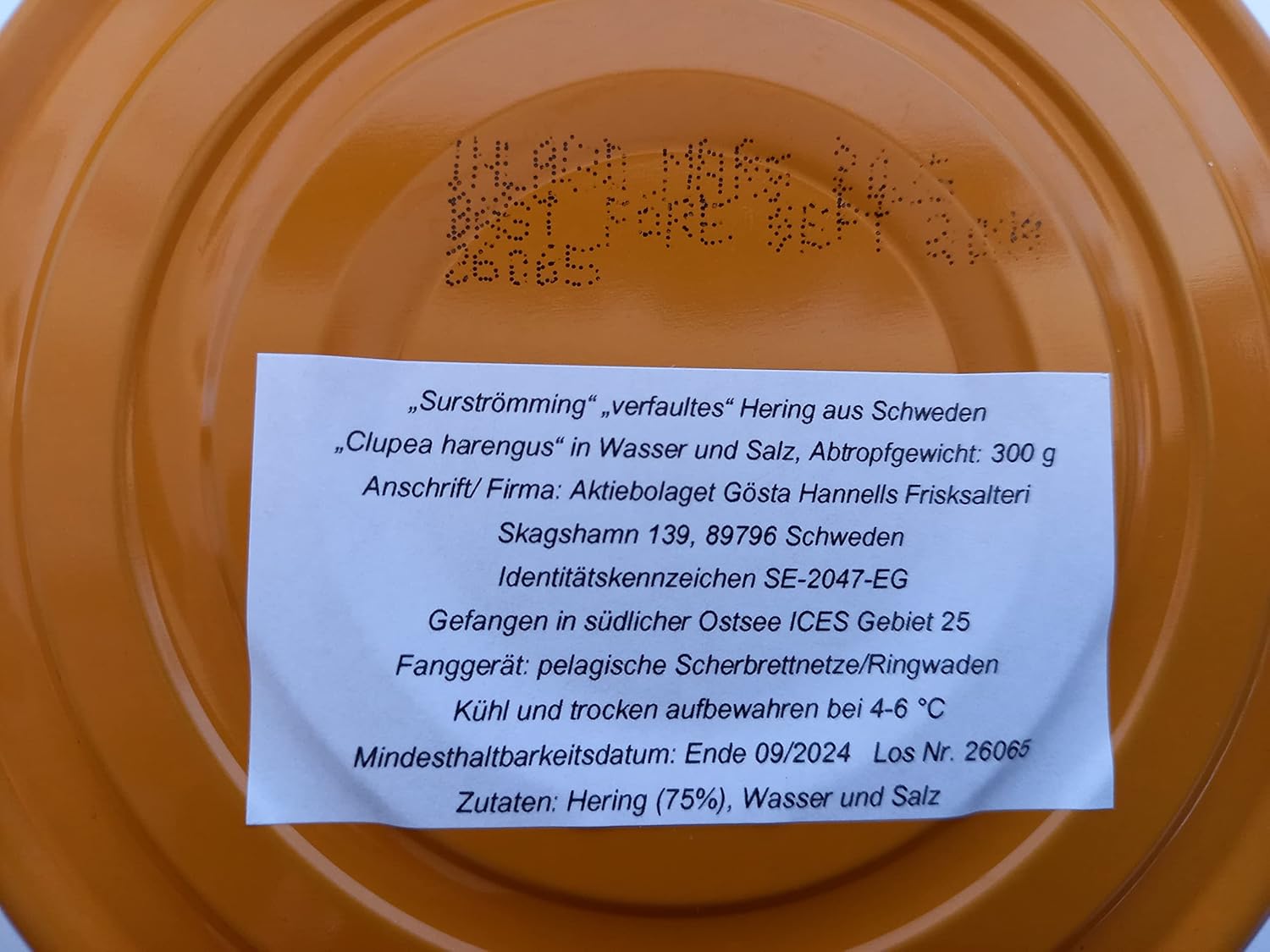 Surströmming Röda Ulven 300g Dose (fermentierte Heringe) - 400g/300g Fisch