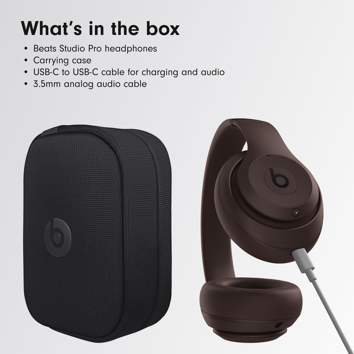 Beats Studio Pro Premium Wireless Over-Ear Headphones- Up to 40-Hour Battery Life, Active Noise Cancelling, Great for Travel & Commuting, USB-C Lossless Audio, Apple & Android Compatible -Black