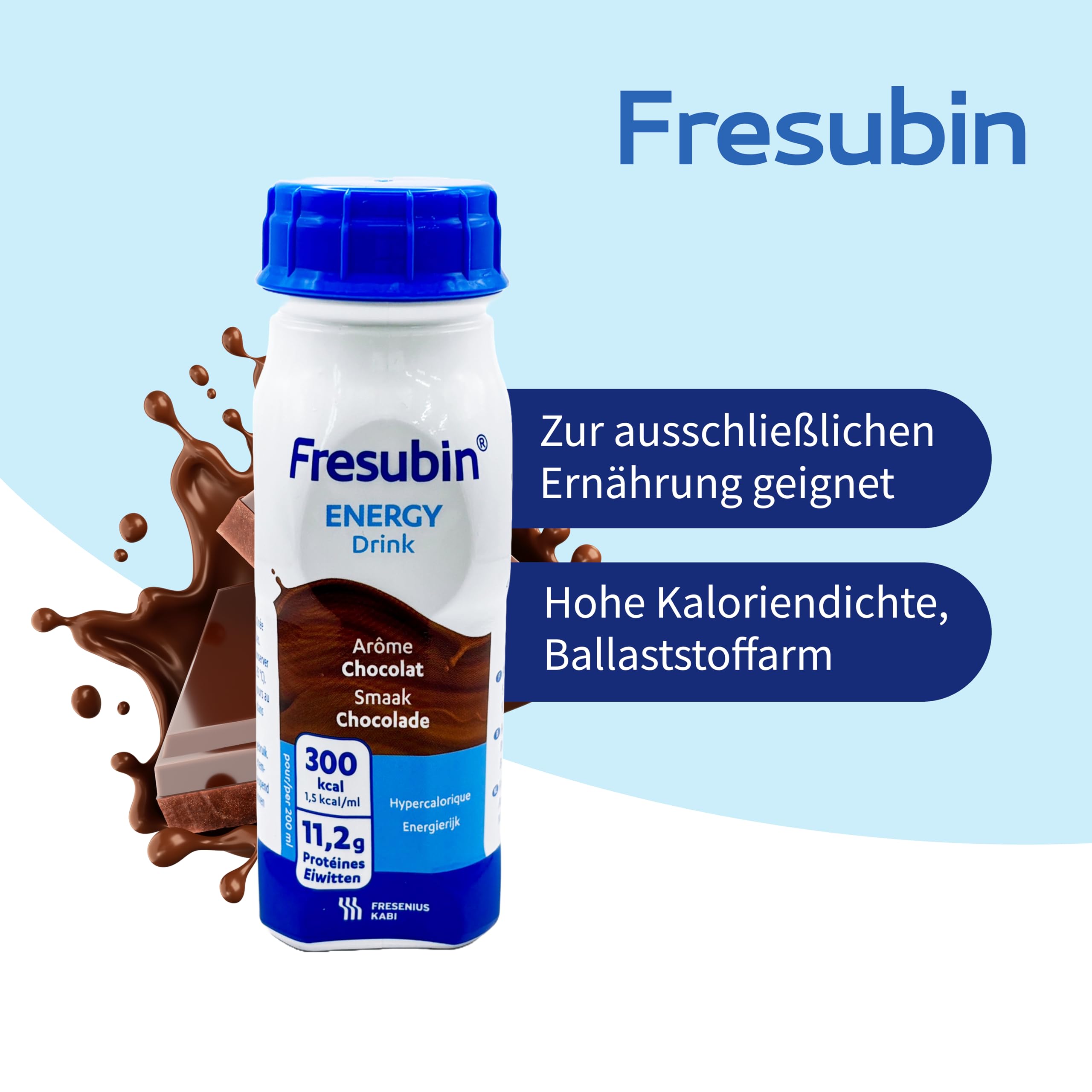 Fresubin Energy Drink - Mischkarton Hochkalorische Trinknahrung von Fresenius Kabi in 6 Geschmacksrichtungen, 300 kcal pro Flasche (200 ml (24er Pack), Mischkarton)