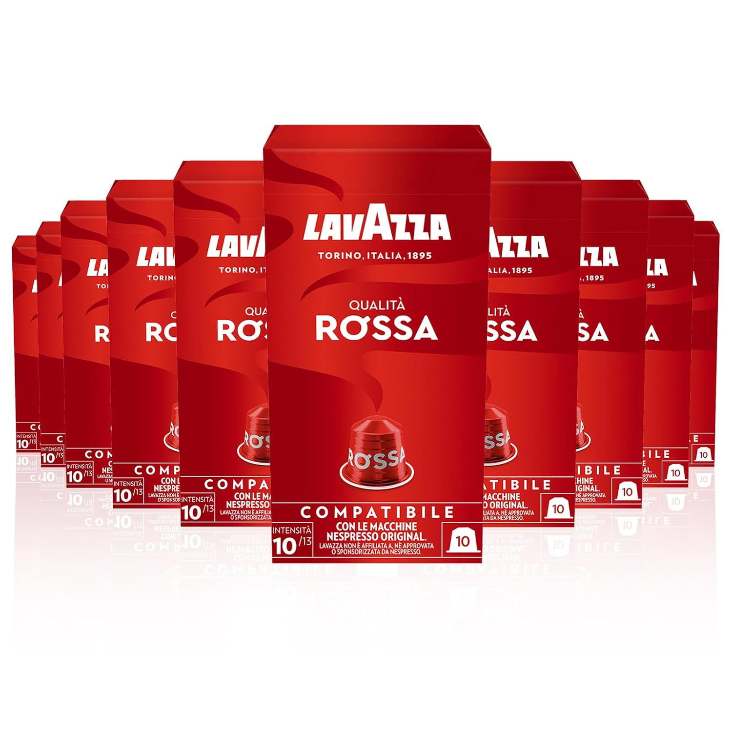 Lavazza Espresso Qualita Rossa , vollmundiger und ausgewogener Espresso, 30 Kapseln, Nespresso kompatibel