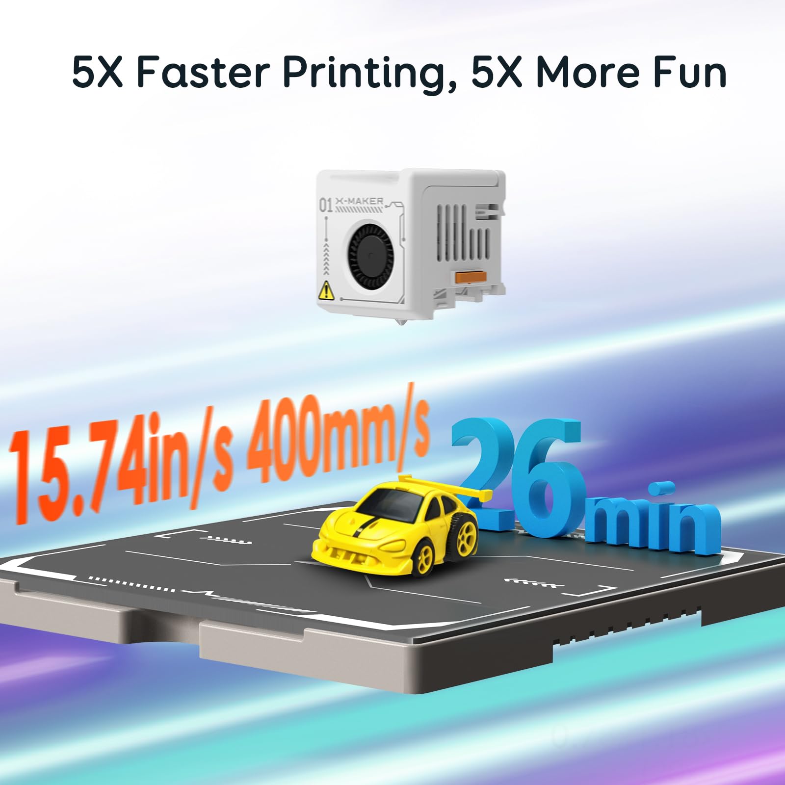 AOSEED 3D Printer for Kids & Beginners, AI-Powered Toy Maker with Leveling-Free Design, 400mm/s Speed, 17+ Design Modules, 8 PLA Filaments, Enclosed Mini 3D Printer for Home & School, X-Maker AI+