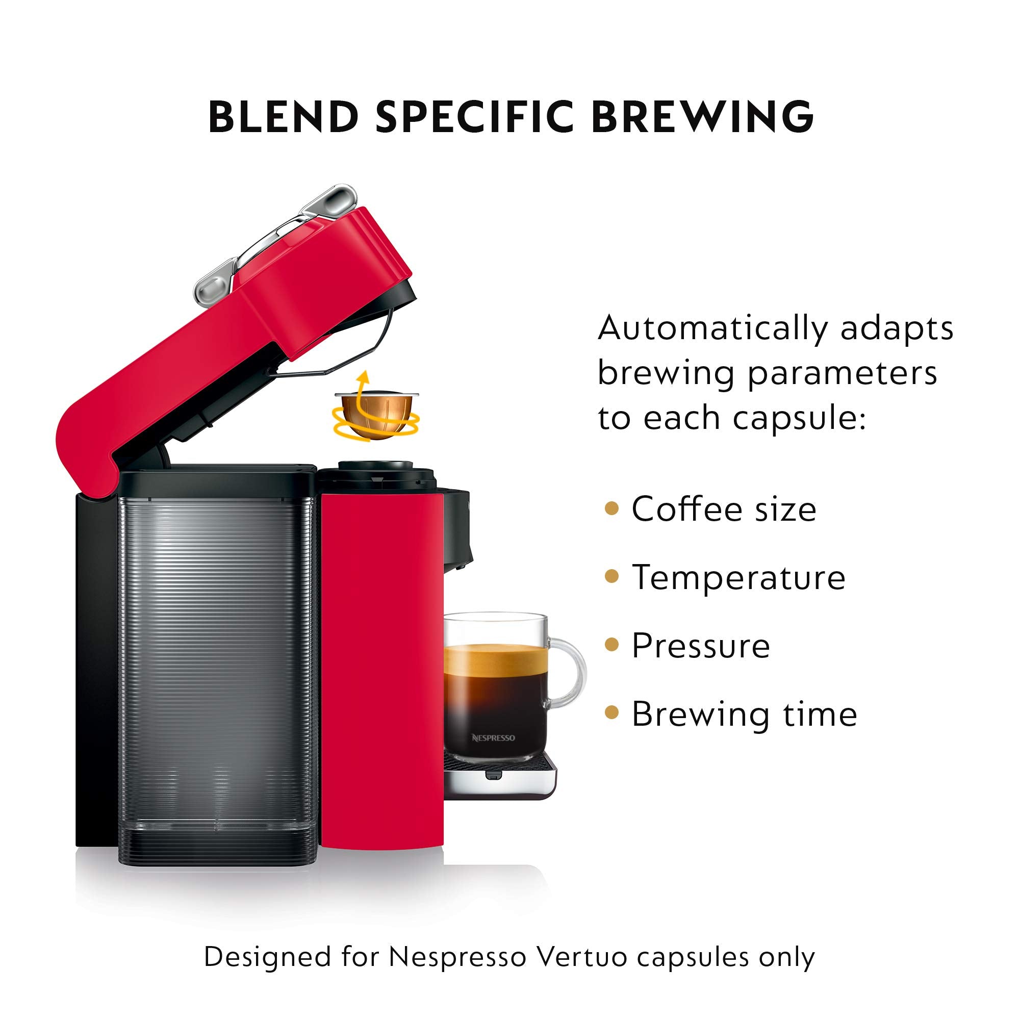 Nespresso Vertuo Coffee and Espresso Maker by De'Longhi, Titan