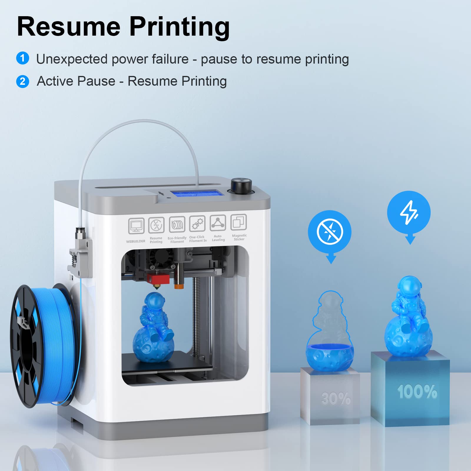 Entina Tina2C 3D Printer for Kids & Beginners, Fully Assembled Starter Mini 3D Printer, Start in 8 Mins, App & WiFi Control, Auto Leveling, 3000+ Model Library, 20+ Creative DIY Modules for STEM, Home
