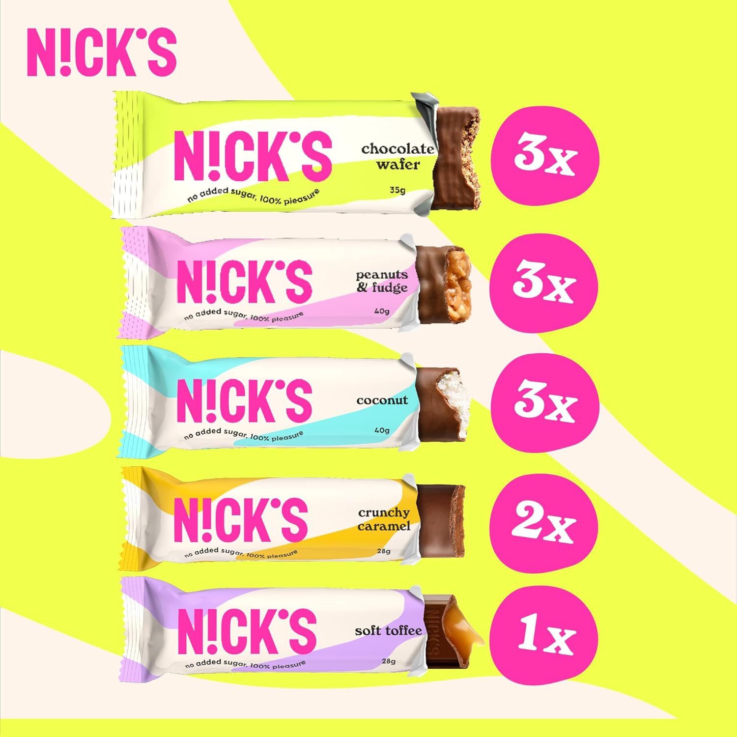 NICKS Keto Riegel Coconut, Schokolade Kokos Snacks, 175 Kalorien, 2 Net carbs, ohne Zuckerzusatz, Glutenfrei, Low carb Süssigkeiten (15x40g)