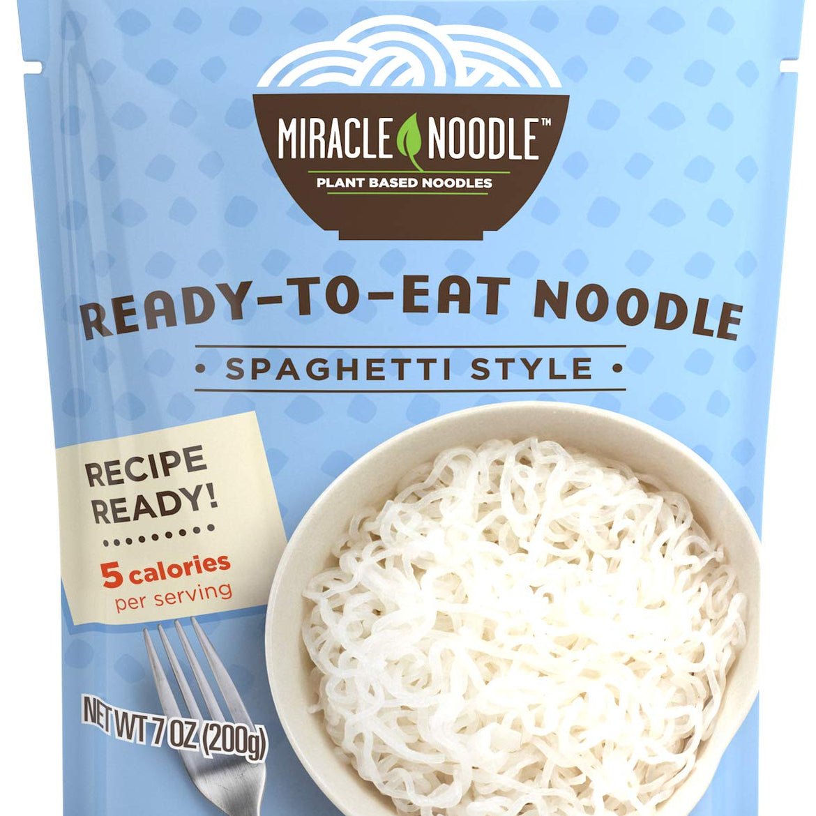 Miracle Noodle Ready to Eat Organic Spaghetti Pasta, 7 Oz (Pack of 6), Plant Based Shirataki Konjac Noodles, 5 Calories, 1g Net Carbs Per Serving, Keto, Gluten-Free