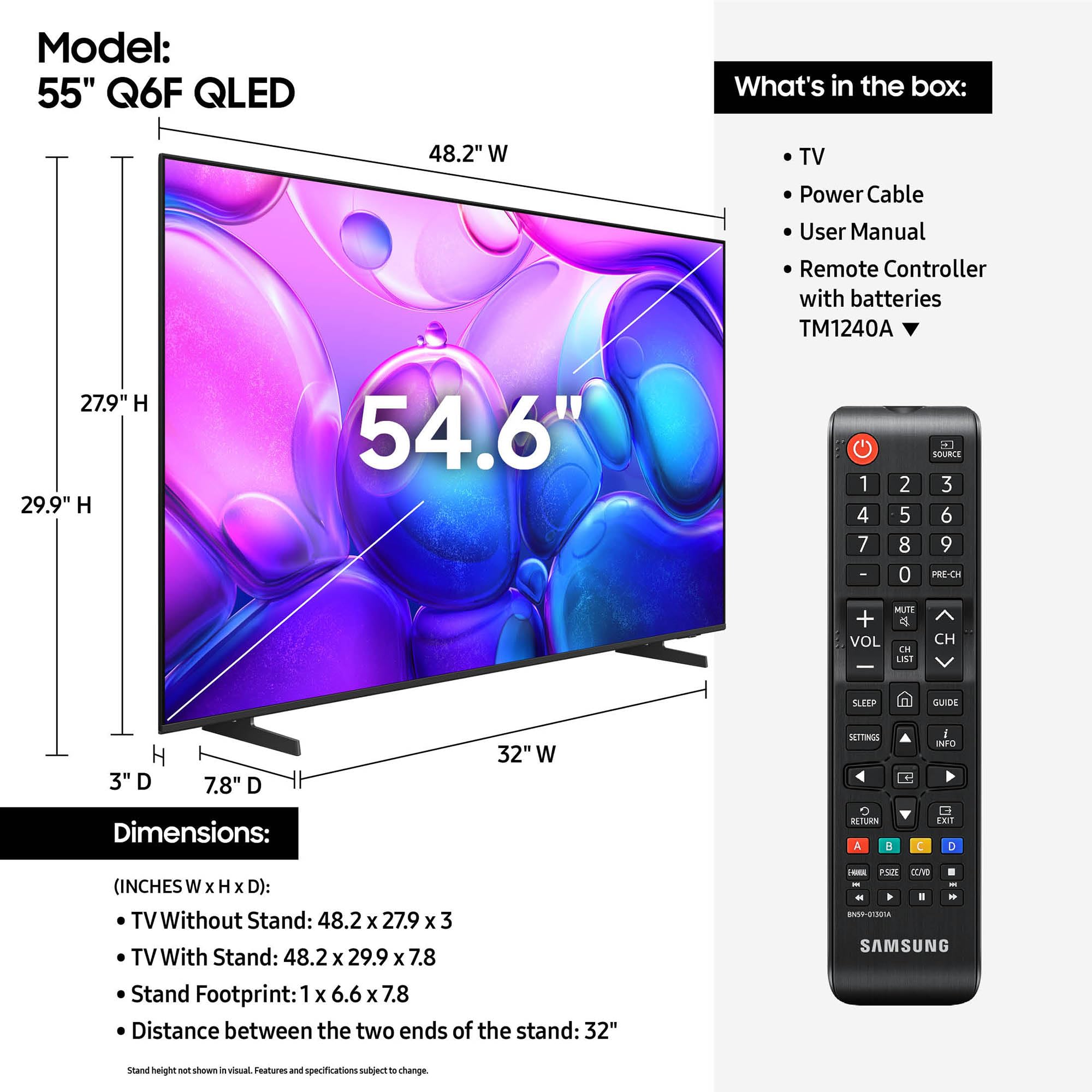 Samsung 65-Inch Class QLED Q7F Series Samsung Vision AI Smart TV (2025 Model, 65Q7F) Quantum HDR, Object Tracking Sound Lite, Q4 AI Gen1 Processor, 4K upscaling, Gaming Hub, Alexa Built-in