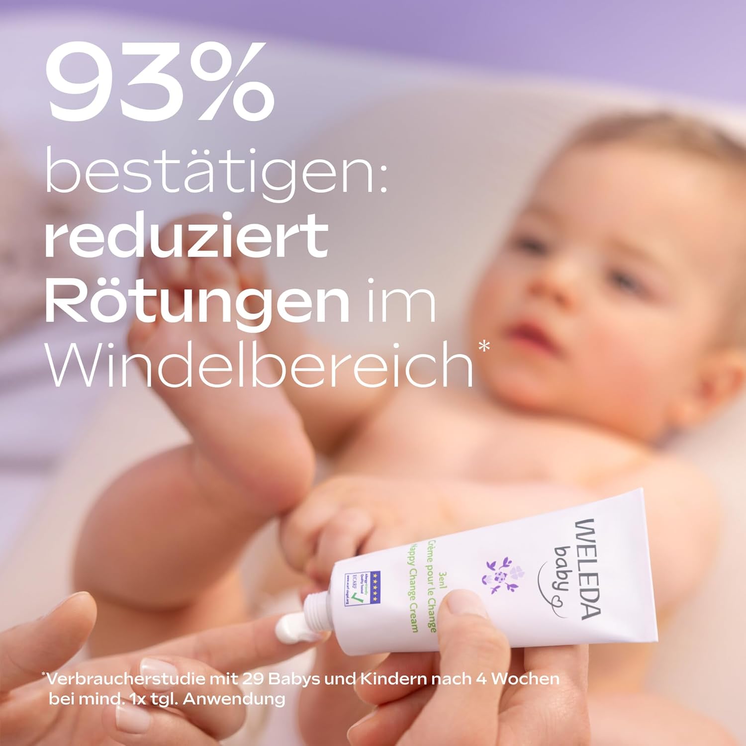 WELEDA Bio Baby Calendula Wundschutzcreme 75ml - Naturkosmetik Wundsalbe / Babycreme für den Schutz empfindlicher Baby Haut im Windelbereich. Hilft bei Rötungen, gereizter Haut und Wundsein