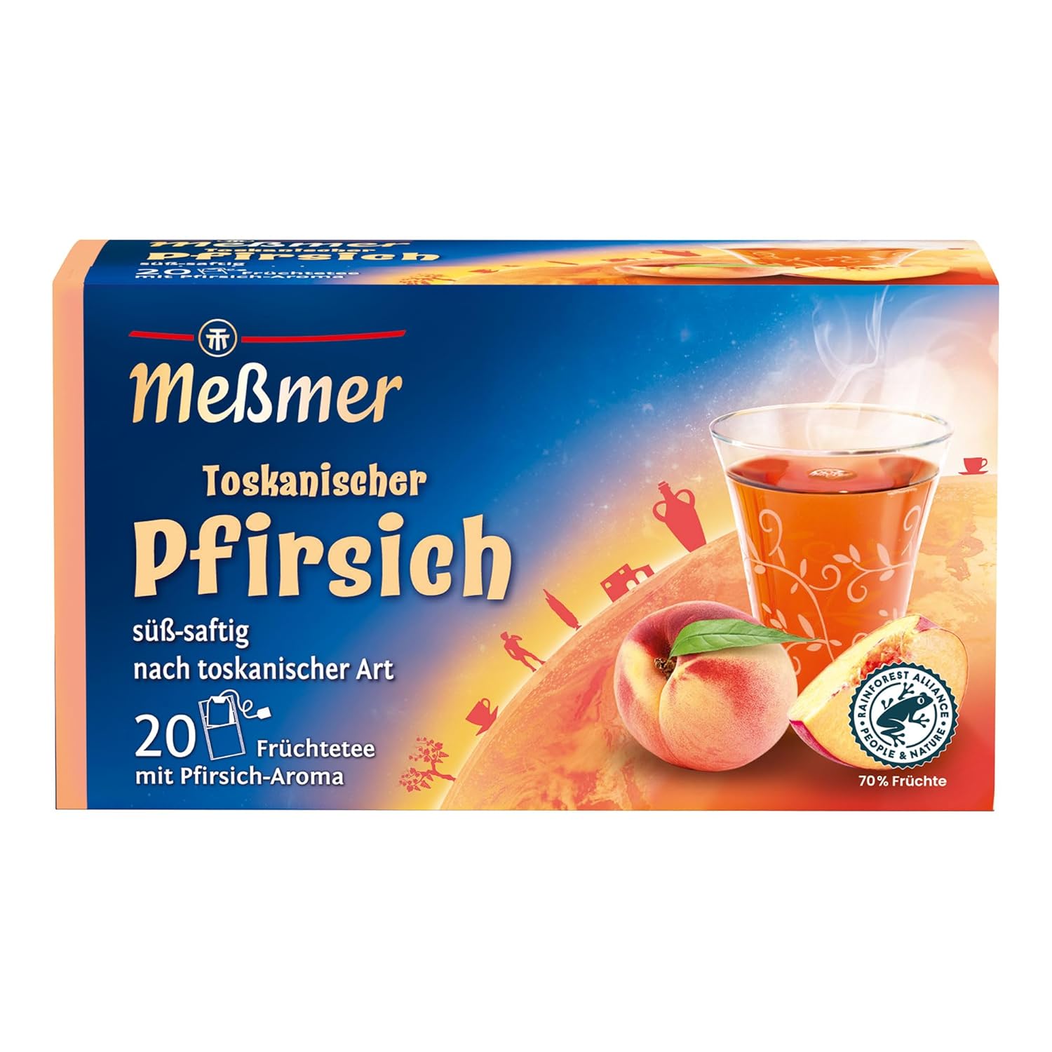 Meßmer Ländertee | Italienische Limone | Früchtetee mit Zitronen-Aroma | 20 Teebeutel | süß-spritzig