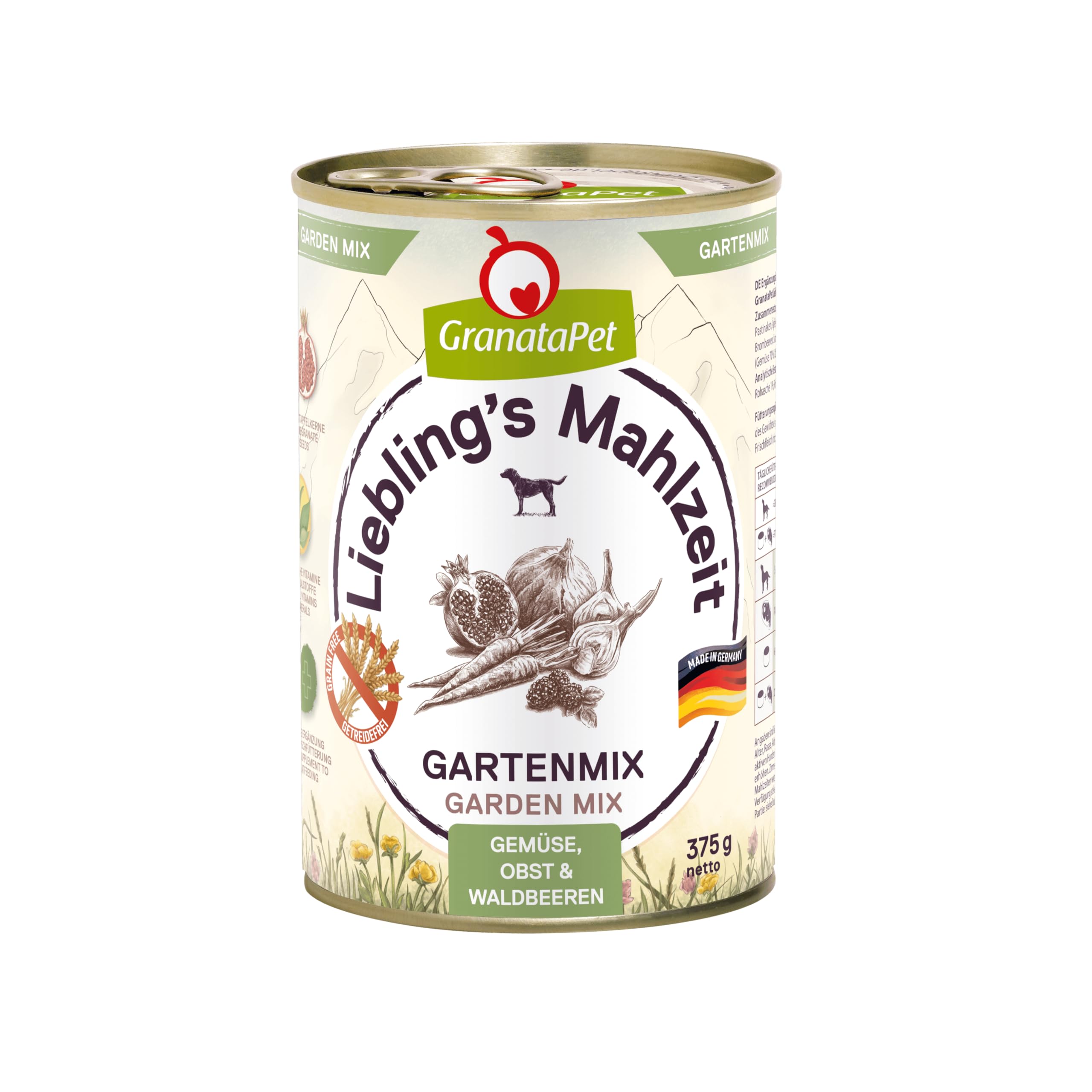 GranataPet Liebling's Mahlzeit Multipack 2, Nassfutter für Hunde im Probierpaket, Alleinfuttermittel ohne Getreide, Hundefutter mit hohem Fleischanteil & hochwertigen Ölen, 6 x 800 g