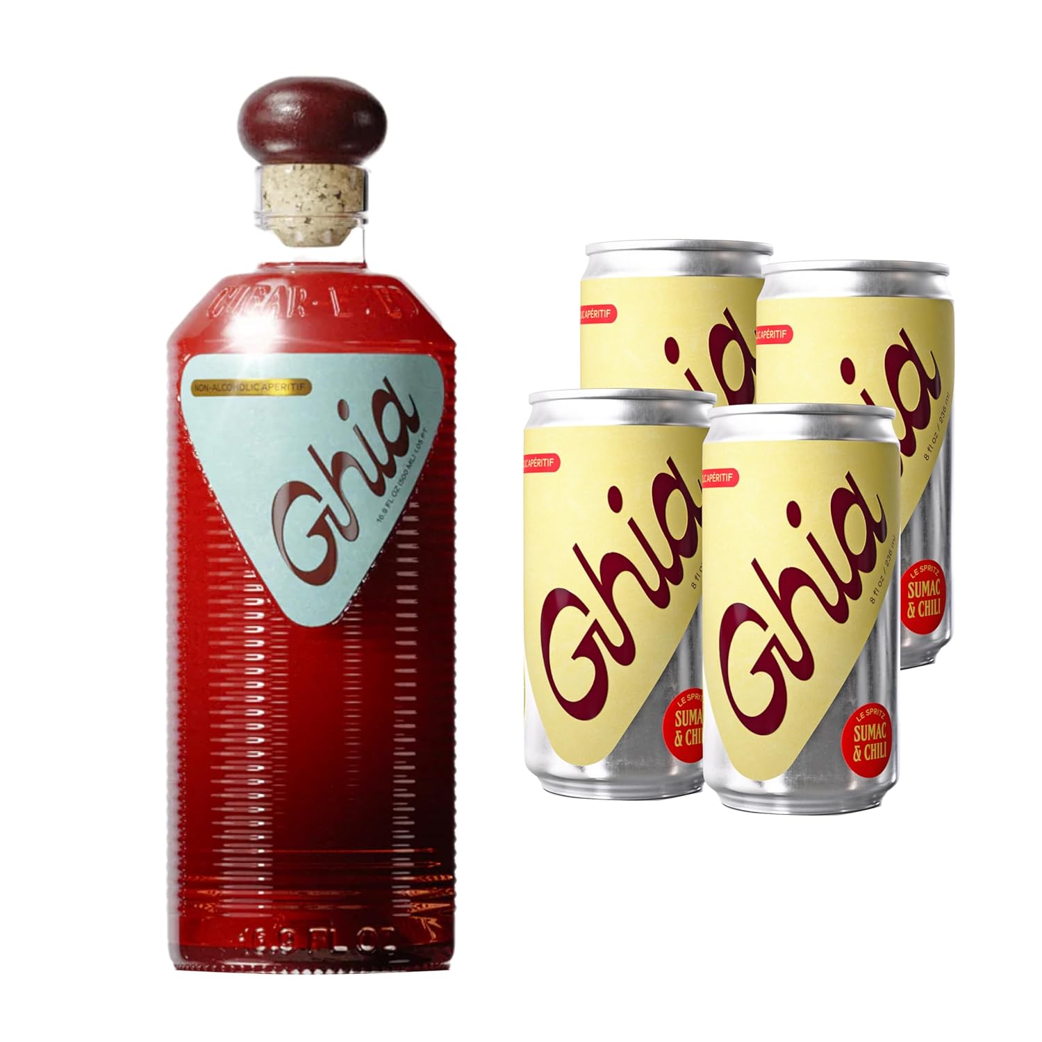 Ghia Non-Alcoholic Apéritif - 500ml | Botanical Mediterranean-Inspired Spirit Cocktail Mixer with Notes of Citrus, Rosemary & Bitter Herbs - Vegan, No Added Sugar, No Artificial Flavors, Caffeine-Free