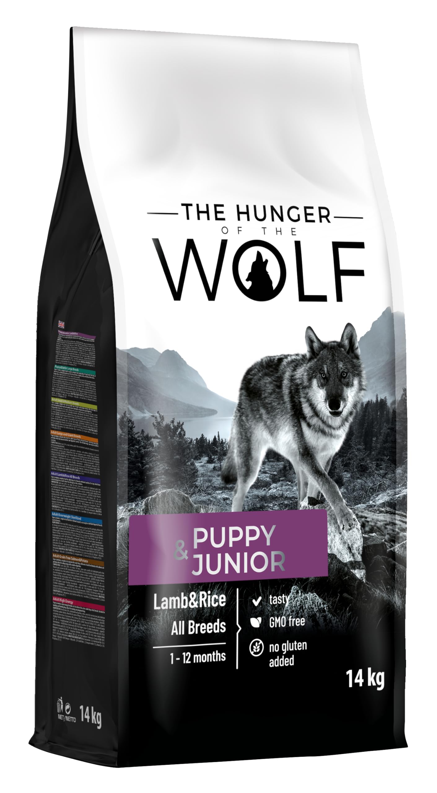 The Hunger of the Wolf Hundefutter für ausgewachsene Hunde großer und sehr großer Rassen, Trockenfutter mit Huhn gut für die Gelenkgesundheit - 14 kg