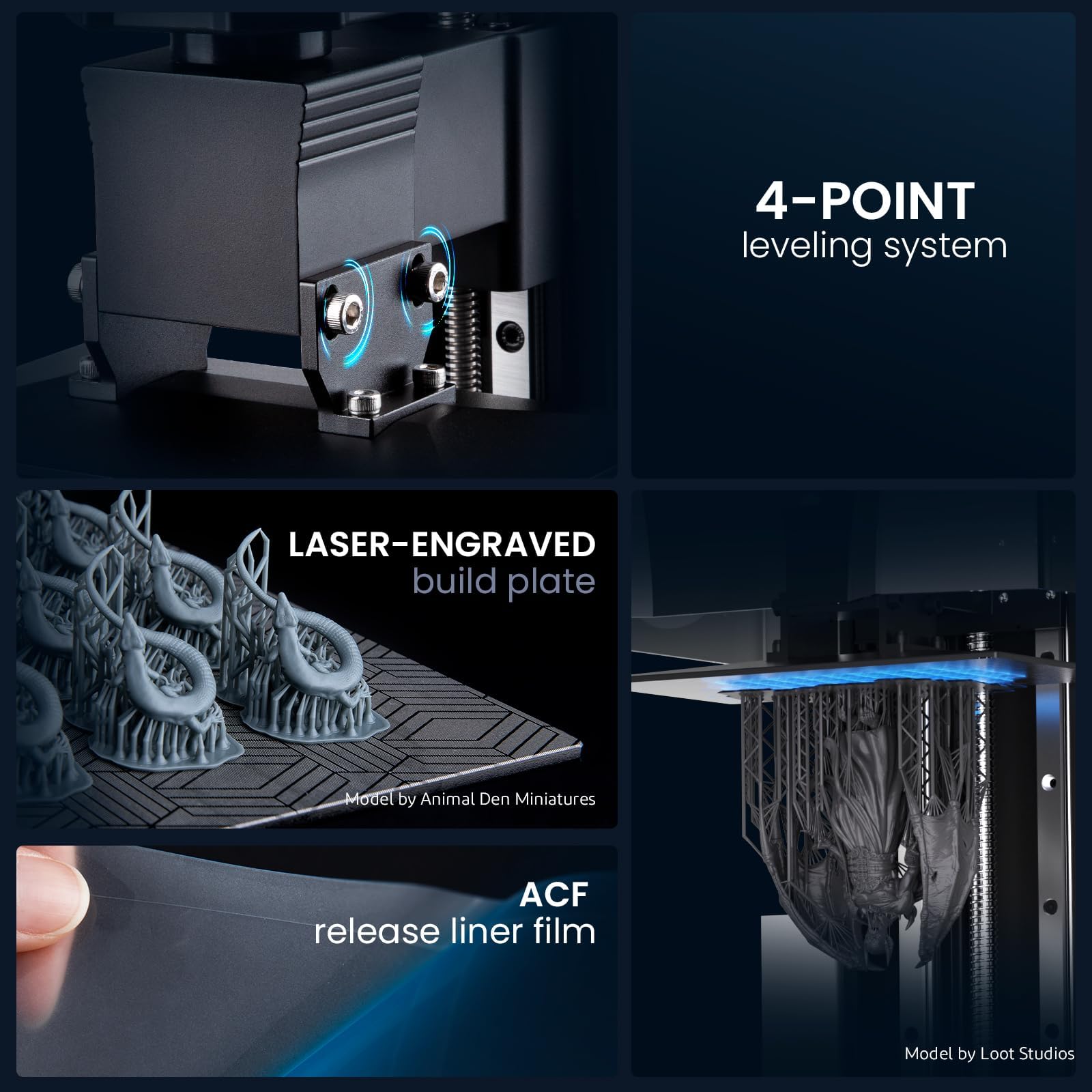 ELEGOO Saturn 4 Ultra 16K Resin 3D Printer with 10" 16K Mono LCD and Flip-up Lid, Smart Tank Heating at 30 °C, 150mm/h High Speed Printing, Large Printing Size of 8.33 × 4.66 × 8.66 Inches