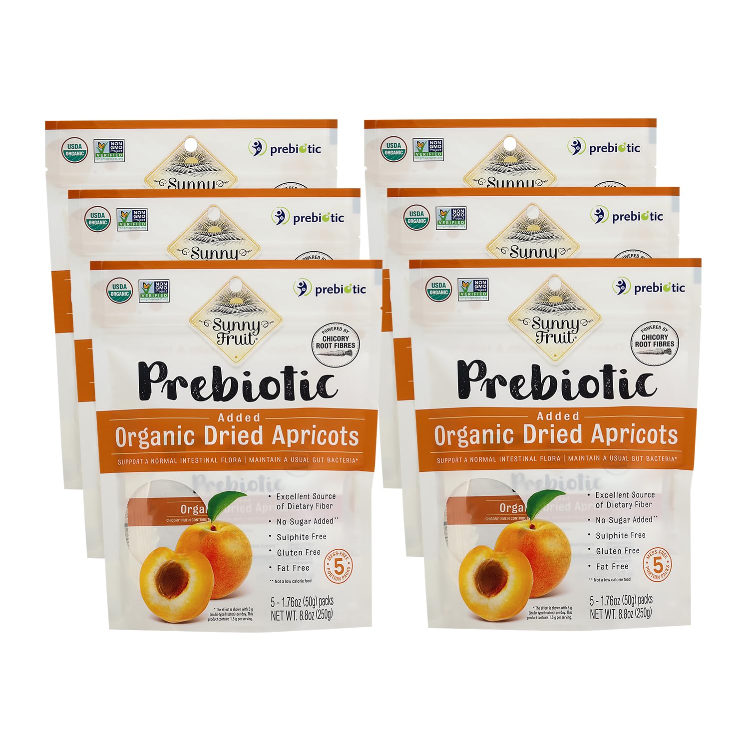 Sunny Fruit Soft Organic Turkish Dried Apricots, 2 Pound Bulk Bag | No Preservatives, No Sugar Added, No Sulfides | Healthy, Naturally Sweet Snack | ORGANIC, NON-GMO, VEGAN, HALAL, KOSHER