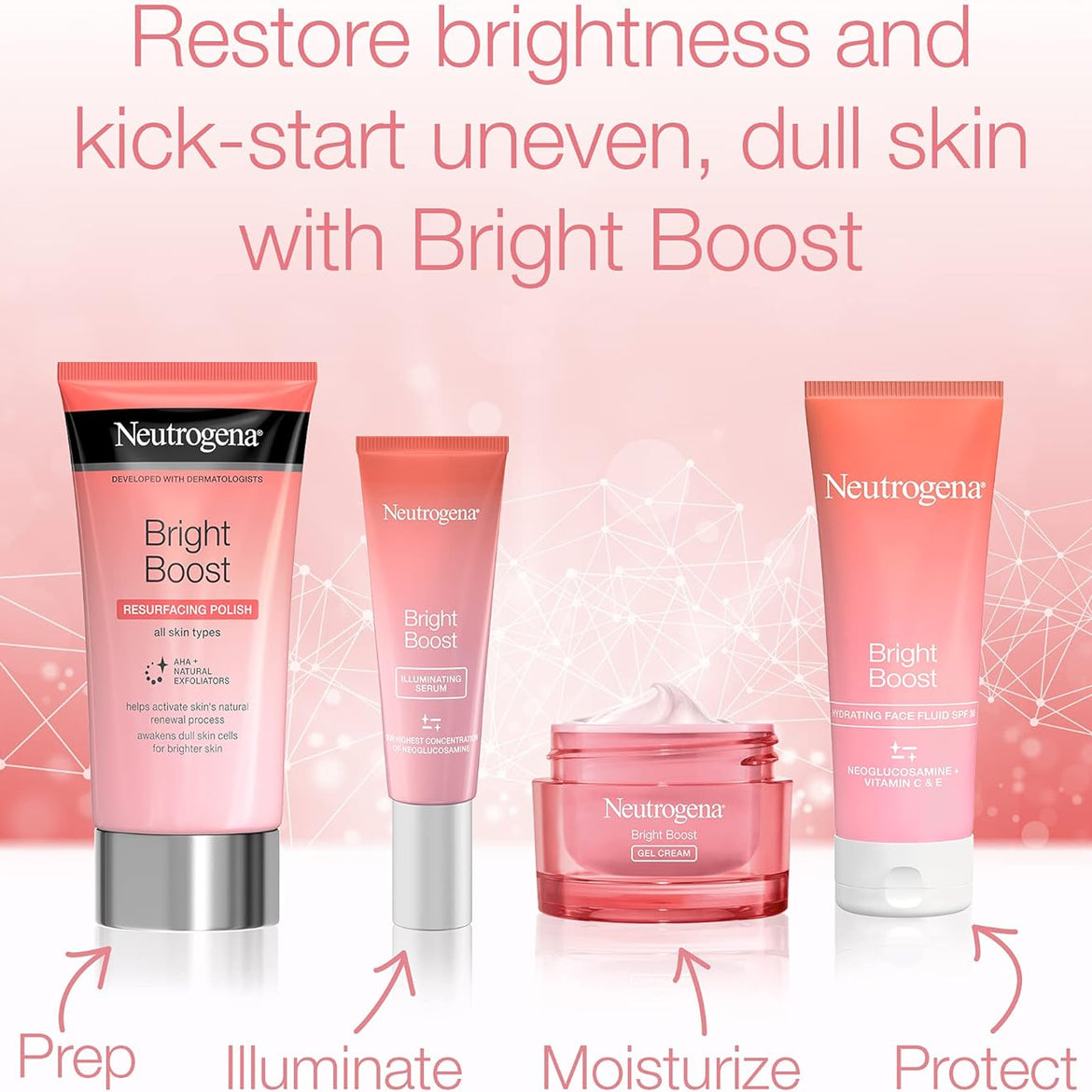 Neutrogena Gel Cream, Bright Boost, reduces appearance of dark spots, uneven skin tone and fine lines , lightweight formula ,50 ml