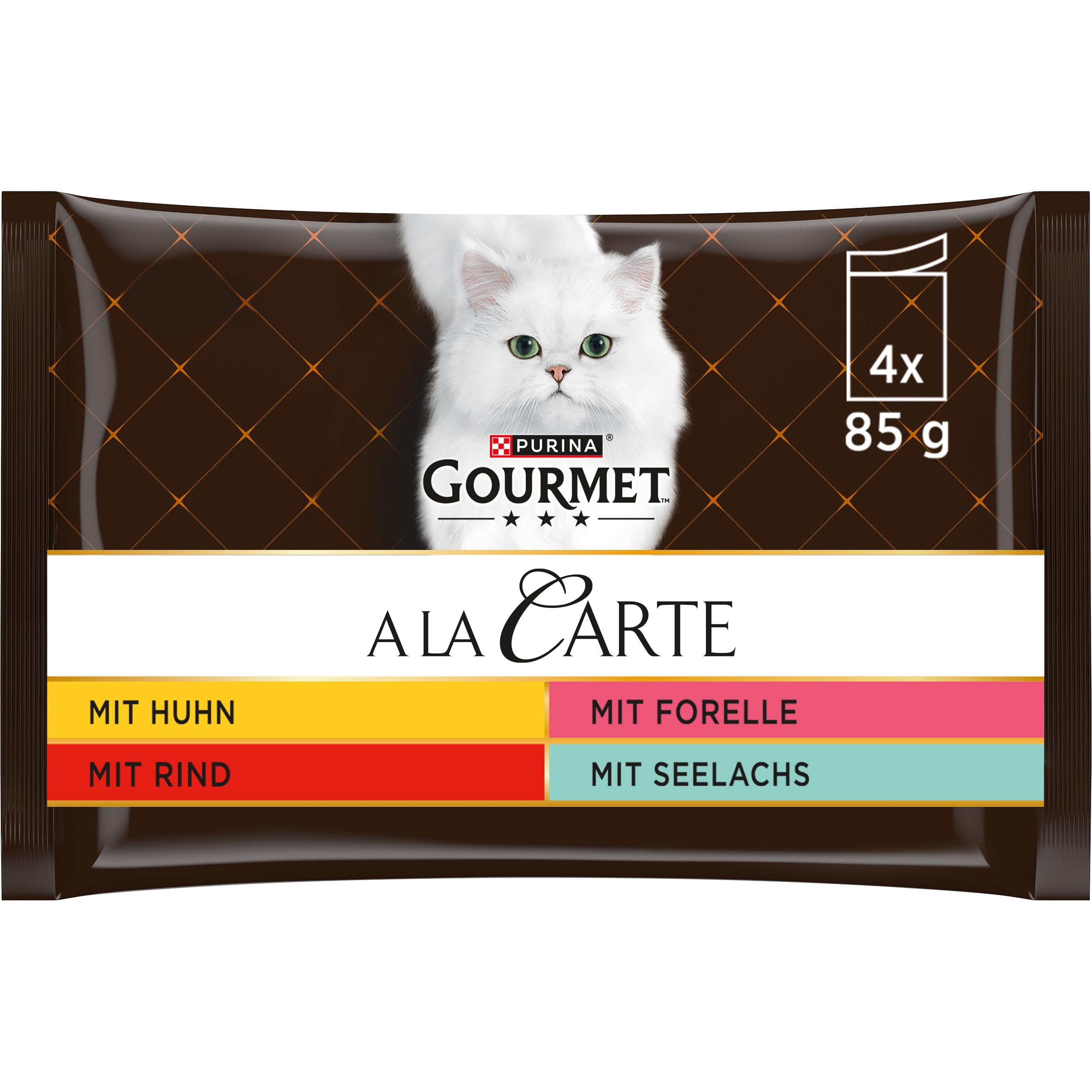 Gourmet A la Carte Katzenfutter nass, Sorten-Mix, 60er Pack (60 x 85g)