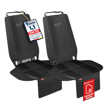 ATHLON TOOLS Kindersitzunterlage Auto mit Seitenschutz - Optimale Passform - Isofix kompatibel - Dick gepolstert - für Kindersitze, Babyschalen und Sitzerhöhungen - Patentiertes Design aus Hamburg