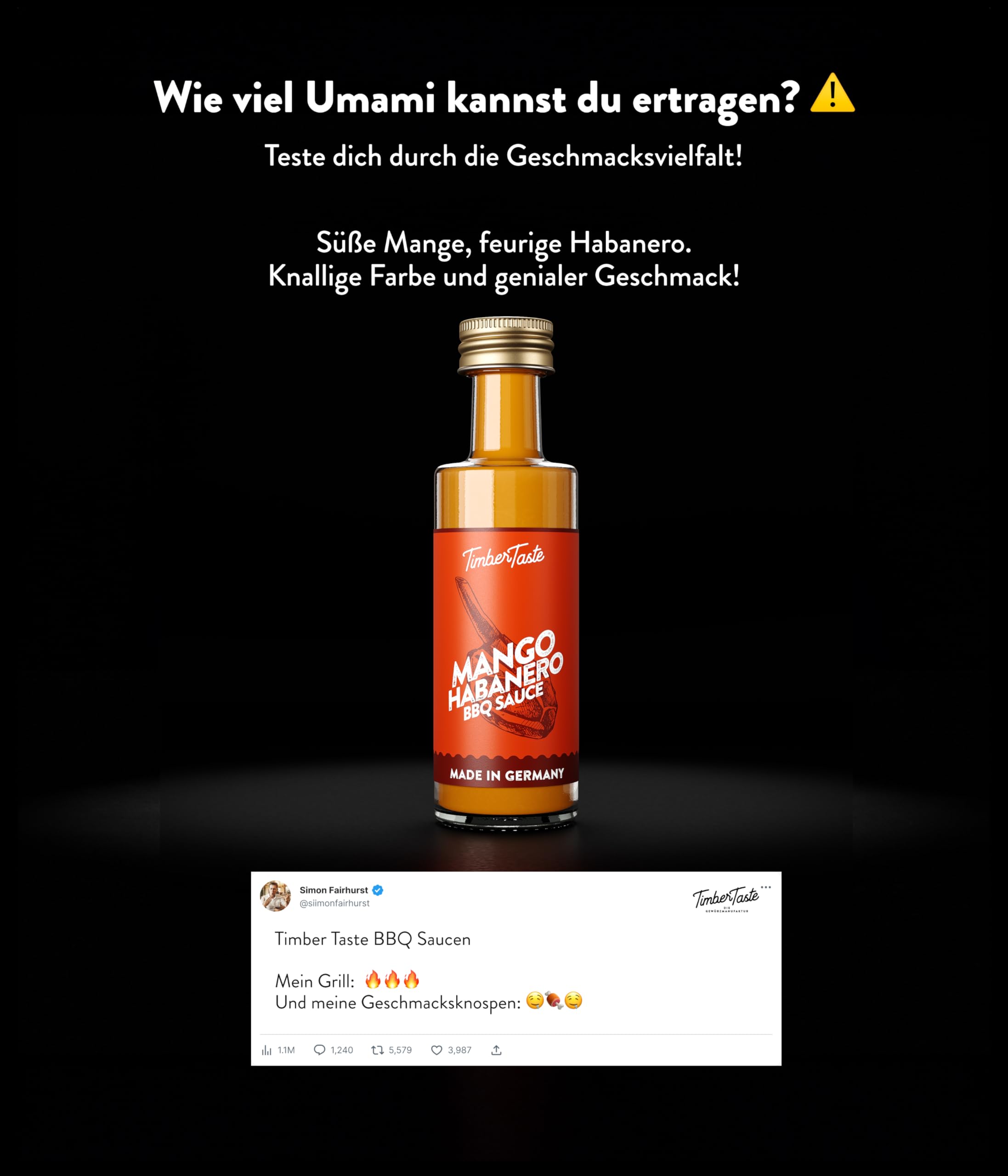 TIMBER TASTE® Chili Geschenkset scharfe Soßen Set - 5 Hot Sauce Set je 40ml in Geschenkverpackung für Liebhaber & Genießer scharfer Saucen | Ostergeschenk Mann | kleine Ostergeschenke Männer
