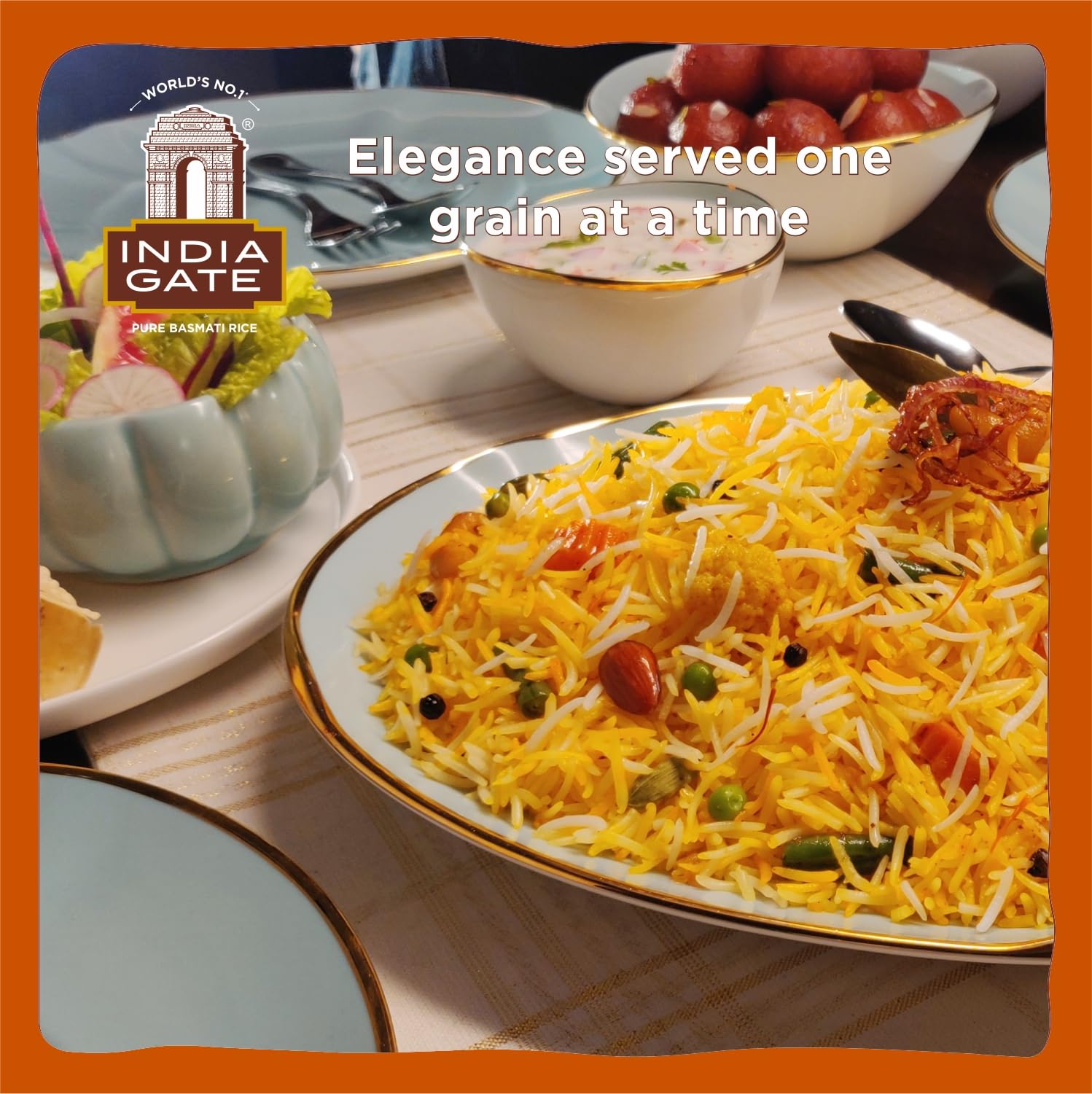 INDIA GATE Premium Basmati Reis – Feiner, aromatischer Langkornreis aus Indien, feines Langkorn (1 x 5 kg)