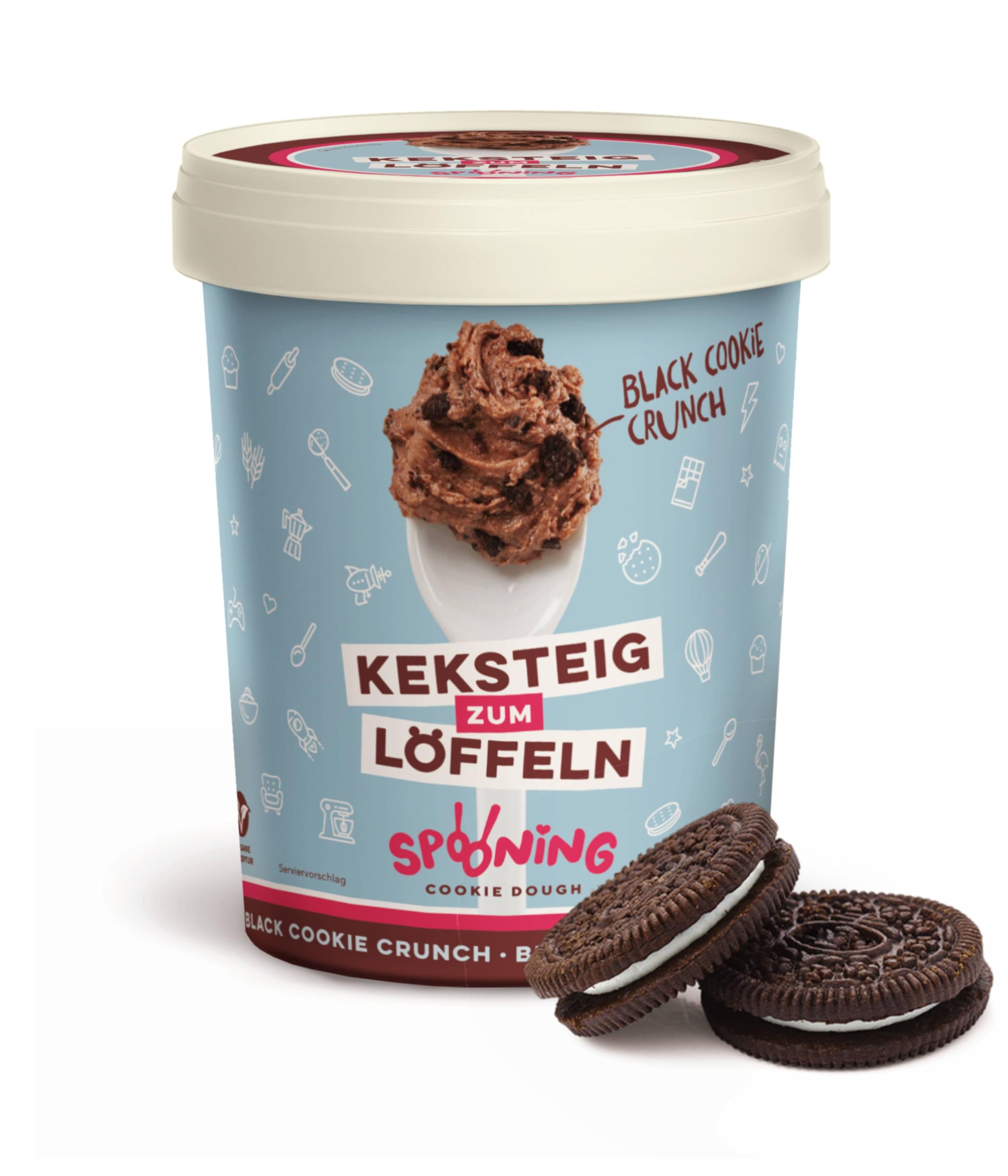 Spooning Cookie Dough Bundle, Keksteig zum Löffeln in 4 verschiedenen Sorten, Classic, Chocolate Chips, Black Cookie Crunch, Lemon Cake, 4x 215g