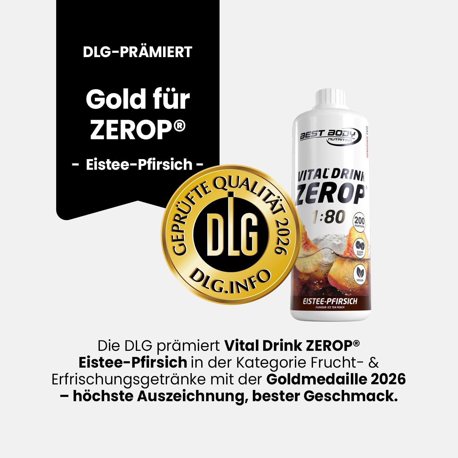 Best Body Nutrition ZEROP Vital Zuckerfreies Getränkekonzentrat Sirup Kirsche Ohne Aspartam 1 L ergibt 80 L Getränk Fitness Drink mit Vitaminen B1 B6 Niacin Kalorienarm Wassersprudler