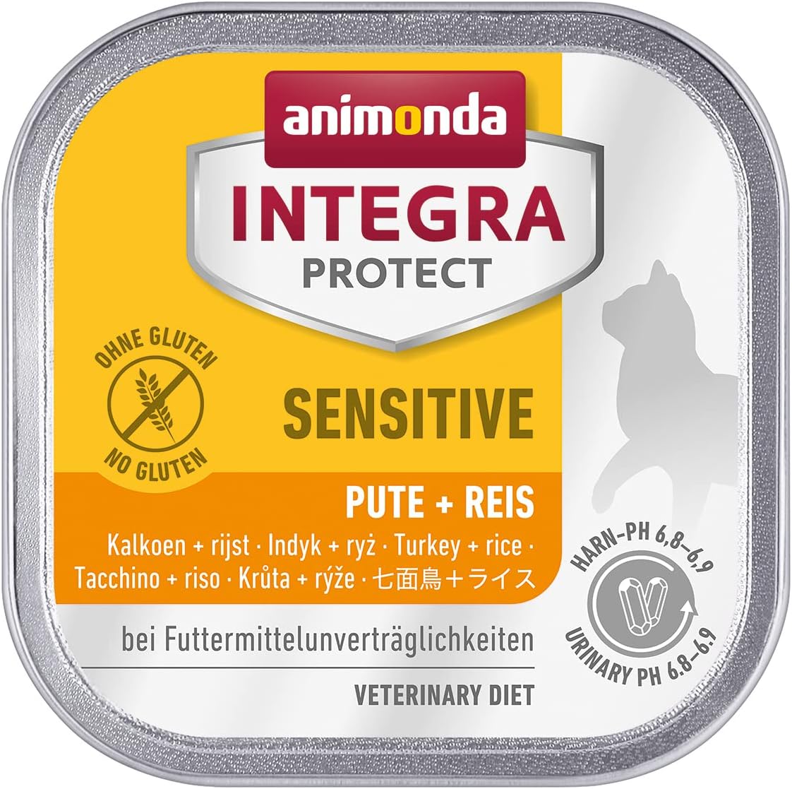 animonda INTEGRA PROTECT Sensitive Huhn Pur (16 x 100 g), Katzen Diätfutter bei Futtermittelallergie, sensitives Katzenfutter für allergische Katzen, Katzennassfutter ohne Getreide