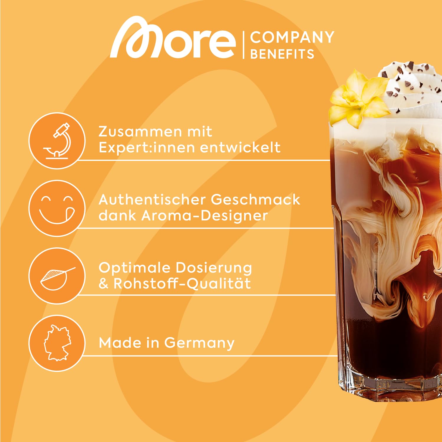 MORE Barista Zerup, Vanilla, 65 ml, für Kaffee, Tee und Heißgetränke, vegan, zero Kalorien - made in Germany