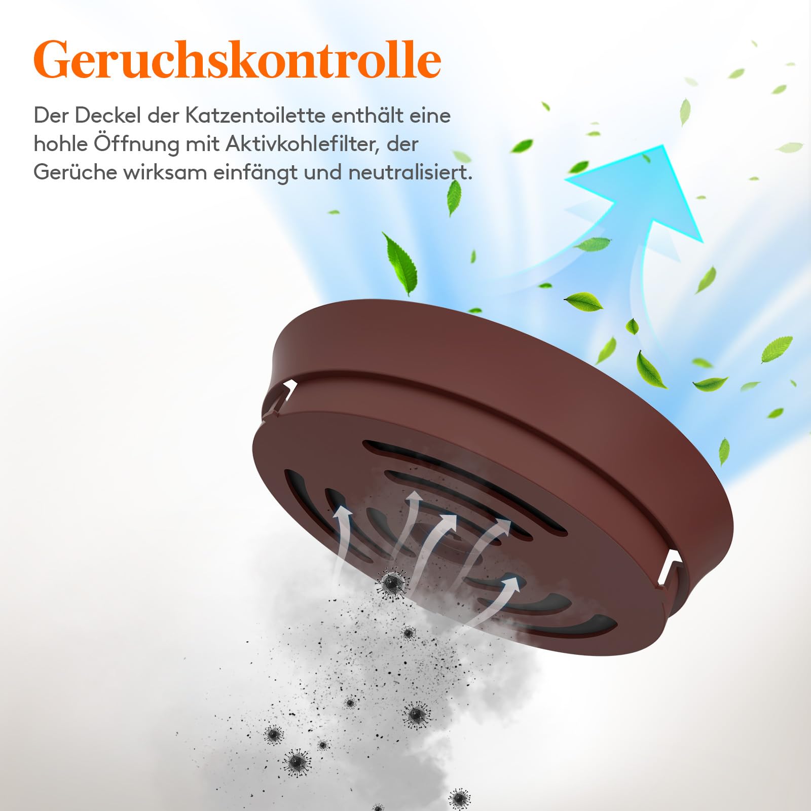 Lifewit Katzenklo Blumentopf mit Pflanze & Schaufel, Katzenklo Versteckt, Katzentoilette XXL mit Geruchskontrolle & Kohlefilter, Wohnzimmer, Schlafzimmer, Ecke, Weiß