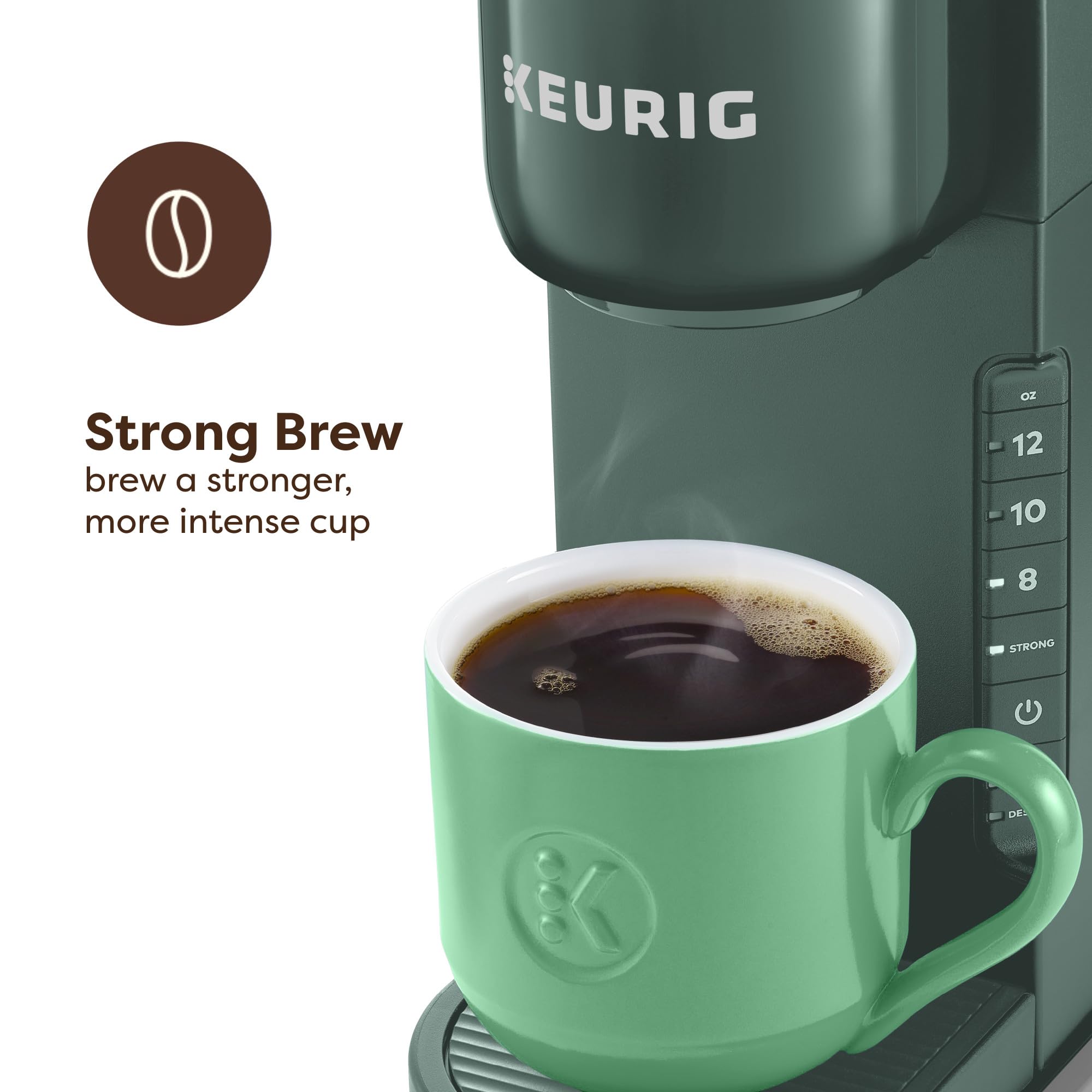 Keurig K-Express Single Serve K-Cup Pod Coffee Maker, 3 Brew Sizes, Strong Button Feature, 42oz Removable Reservoir, Warm Stone