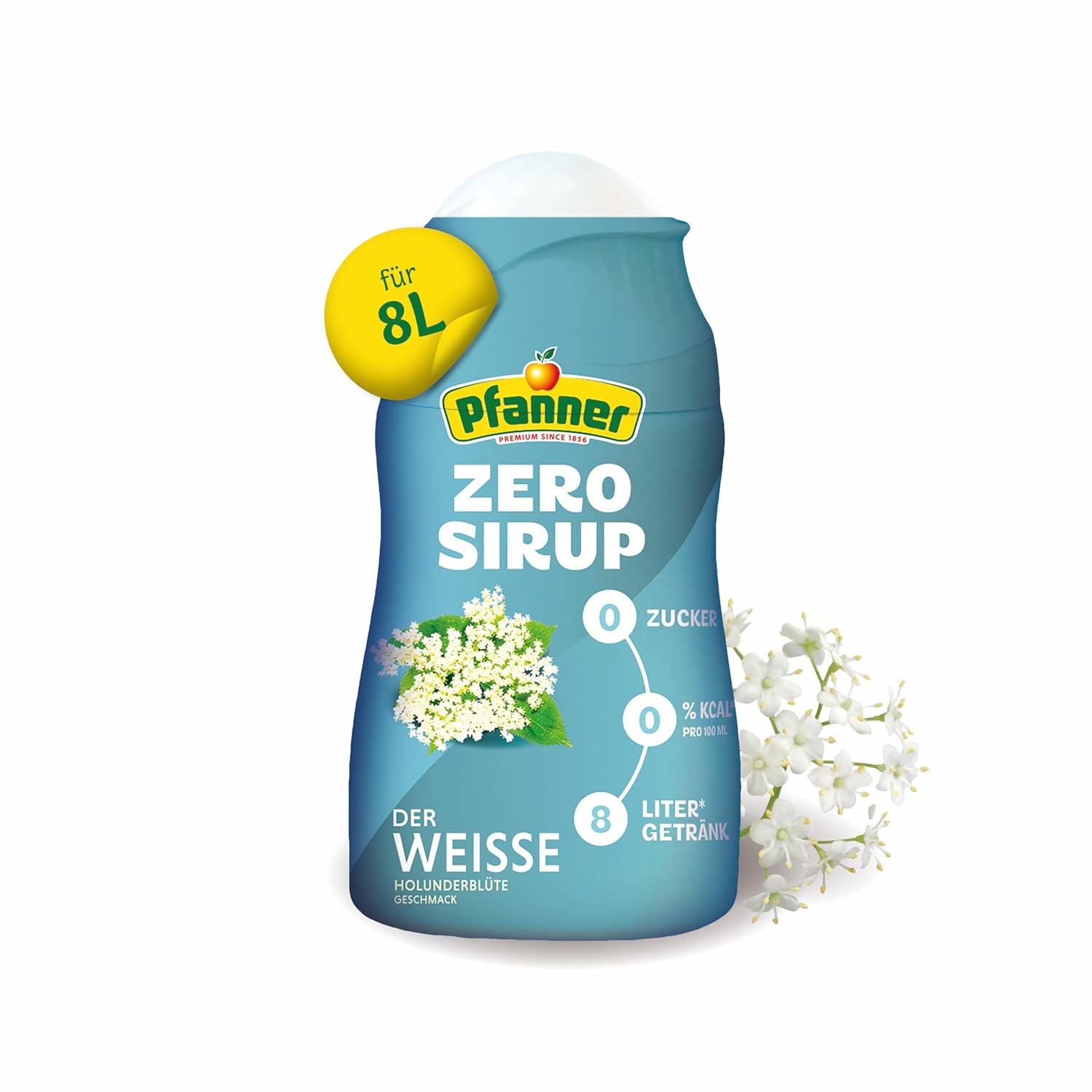 Pfanner Zero Sirup Ice Tea Pfirsich (1 x 57 ml) – Zuckerfreier Getränkesirup für 8 L Eistee – kalorienfrei & ohne Zucker – Pfanner Eistee Geschmack