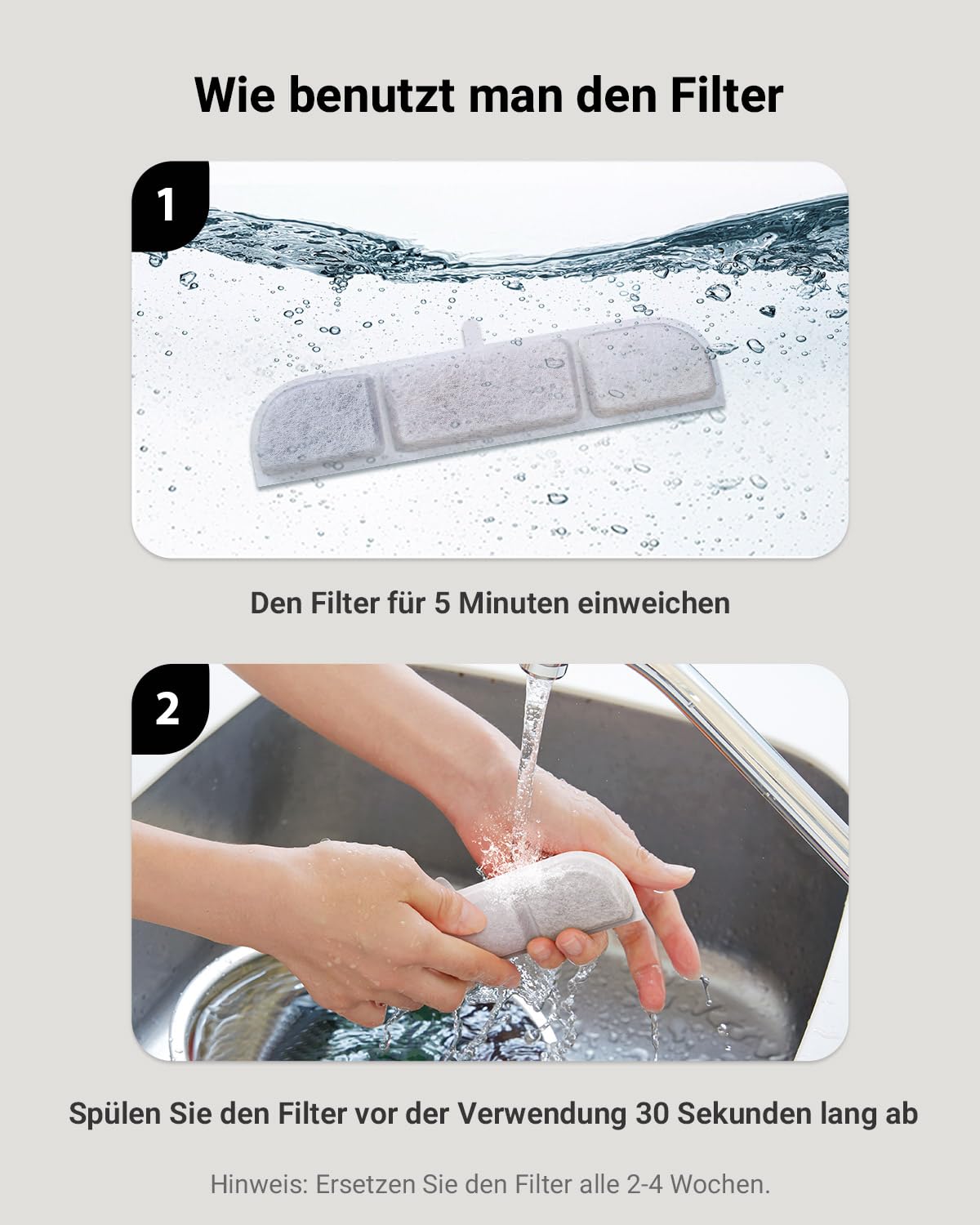 DownyPaws 2.5L Trinkbrunnen für Katze Kabellos, Katzenbrunnen Kabellos mit Bewegungsmelder, Batteriebetrieben Katzentrinkbrunnen, 4000mAh, Leise Wasserpumpe, Tablett aus Edelstahl für Katze, Schwarz