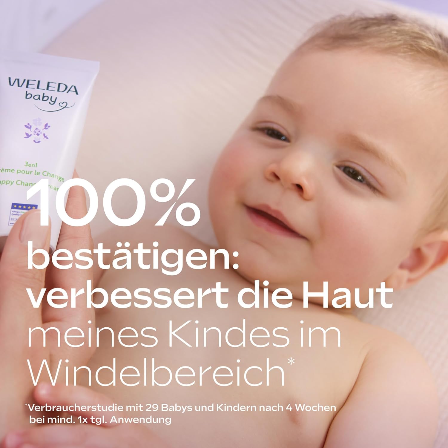 WELEDA Bio Baby Calendula Wundschutzcreme 75ml - Naturkosmetik Wundsalbe / Babycreme für den Schutz empfindlicher Baby Haut im Windelbereich. Hilft bei Rötungen, gereizter Haut und Wundsein