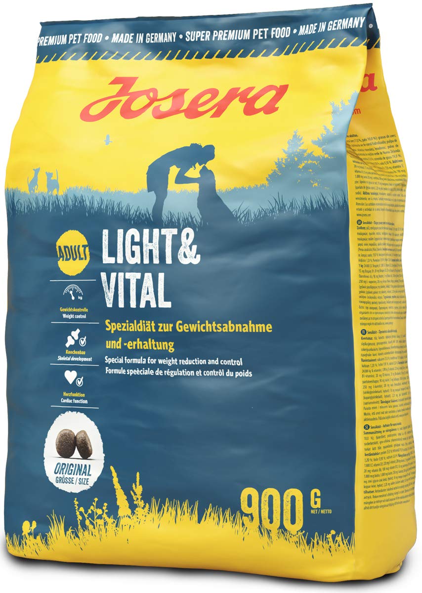 JOSERA Adult Light & Vital Huhn (1 x 12,5 kg) | Premium Trockenfutter für ausgewachsene Hunde | mit Erbse | wenig Fett & viel Protein zur Gewichtskontrolle | leicht verdaulich | weizenfrei |1er Pack