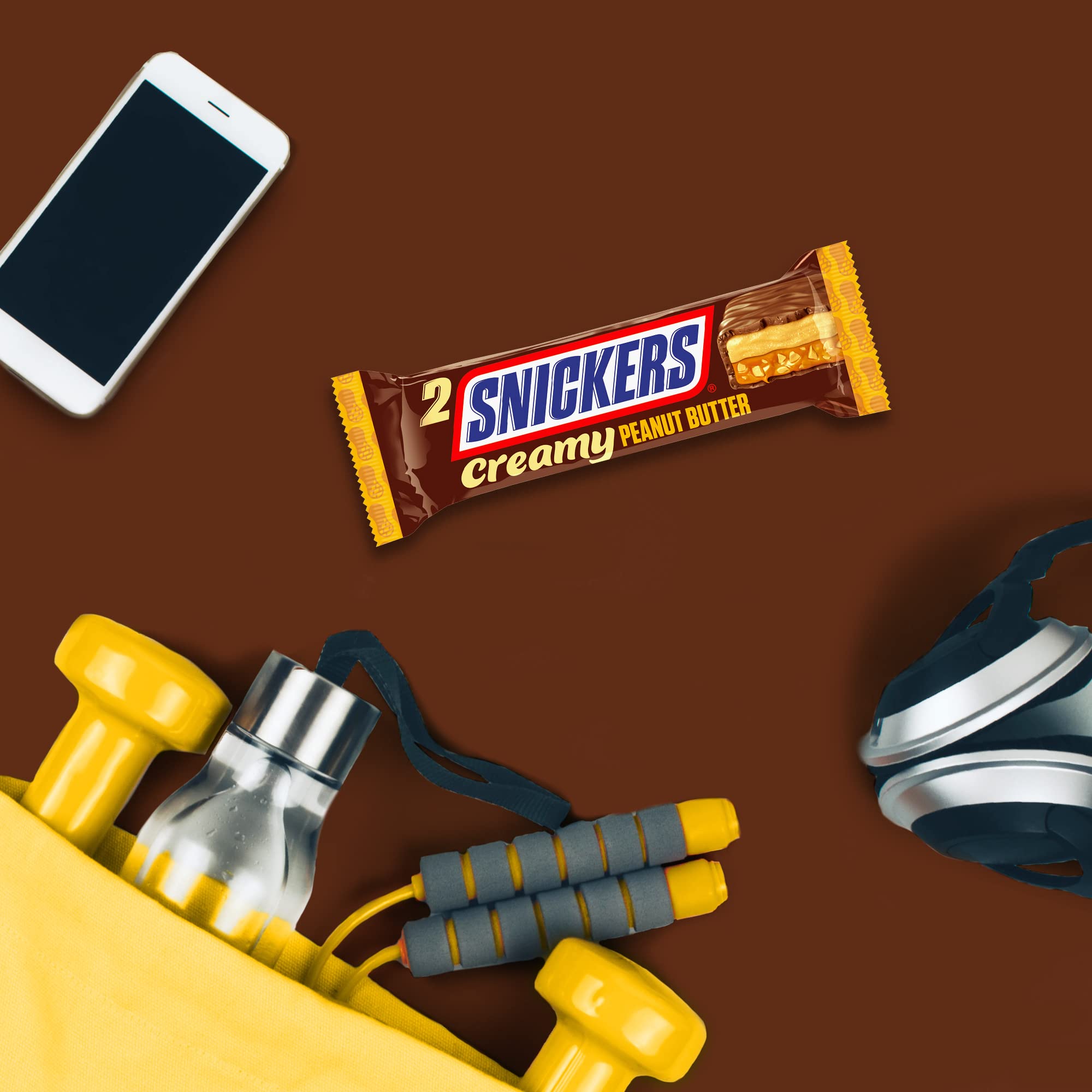 Snickers Creamy Peanut Butter, Schokolade Großpackung, Milchschokolade, Doppelriegel, 24 x 36,5g