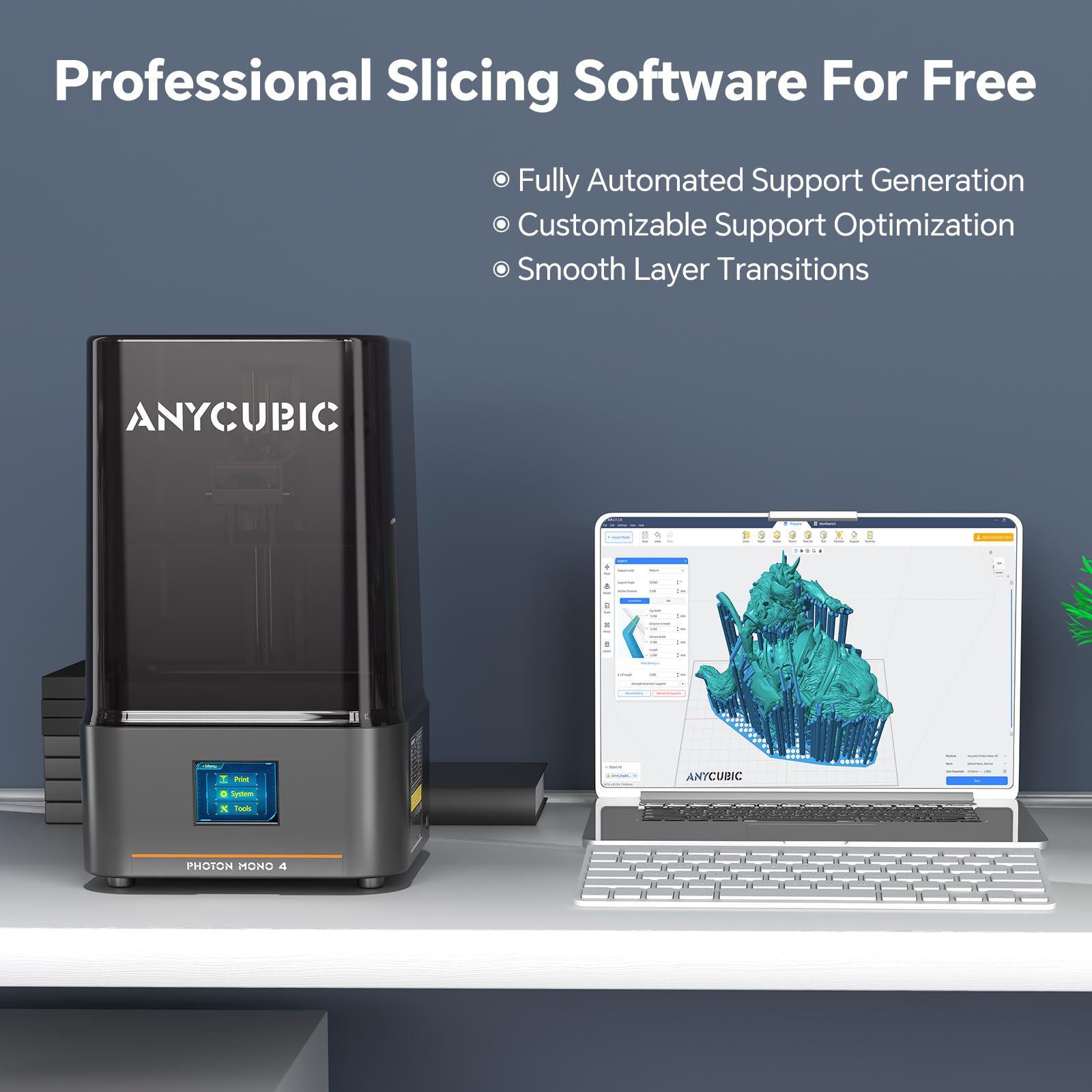 ANYCUBIC Resin 3D Printer, Photon Mono M7 MAX 13.6-inch 7K Mono LCD, High Precision, Temperature Control, Efficient Productivity, Large Printing Size of 11.73 x 6.46 x 11.81 Inch