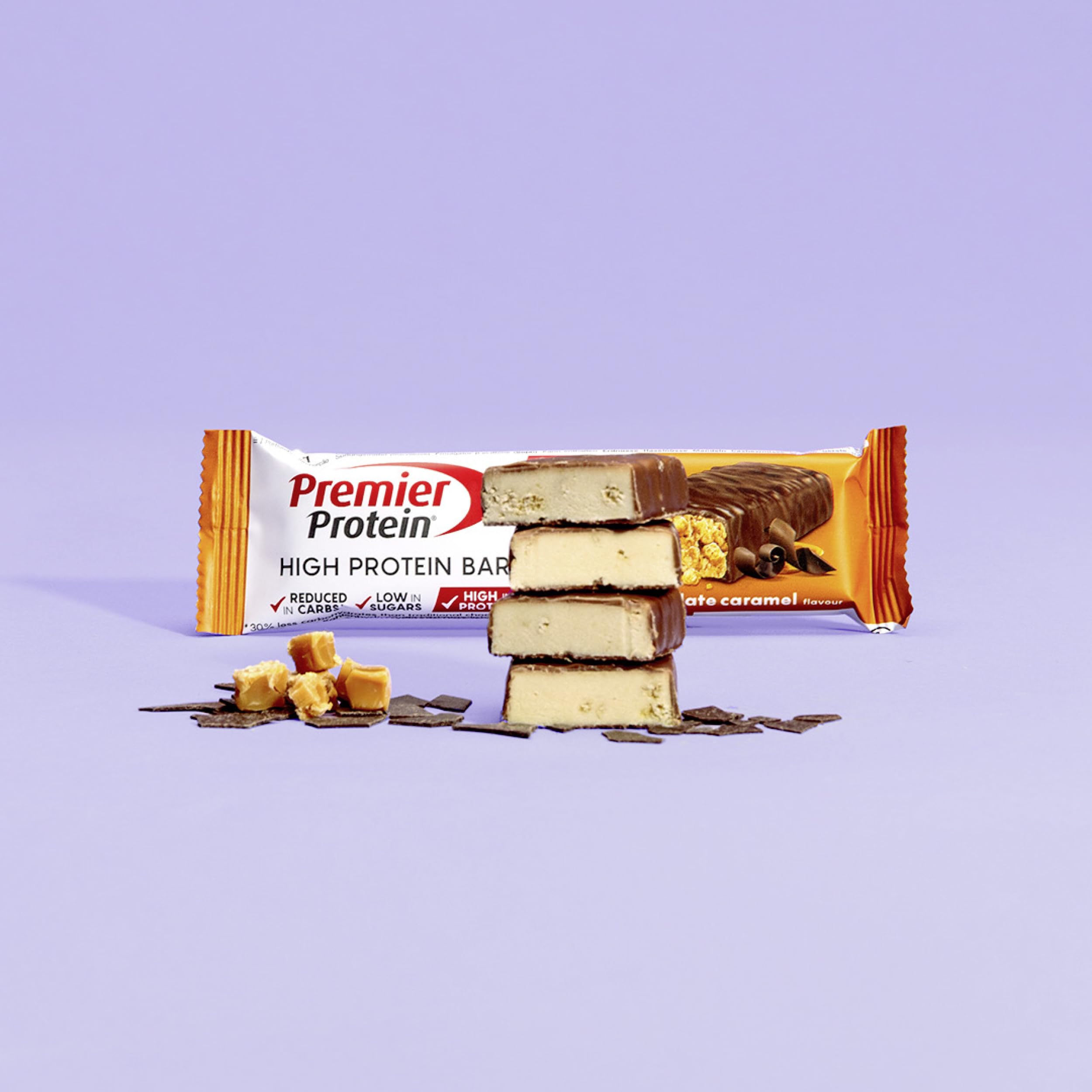 Premier Protein - High Protein Bar 50% - Double Chocolate Cookie - 16x40g - Zuckerarm - Kohlenhydratarm - palmölfrei