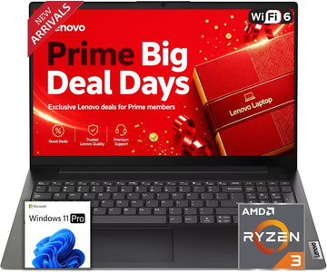 Lenovo New 15.6" FHD Business Laptop(2026-2027 Premium Edition), Powerful AMD Ryzen 3 7320U(Beats i7-1065G7) CPU, 16GB DDR5, 512GB PCIe, 14.5-Hour Battery Life, Windows 11 Pro with MS 365 for Web