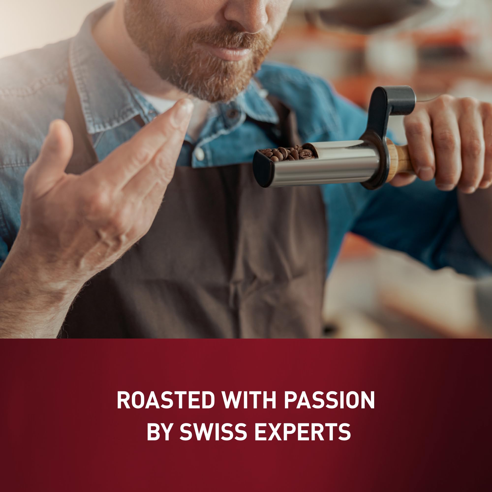 Schwiizer Schüümli Espresso, 100% Arabica Kaffeebohnen, kräftig-intensiv, ideal für Vollautomaten, Stärke 4/5, mittlere Röstung, Rainforest Alliance, 1kg