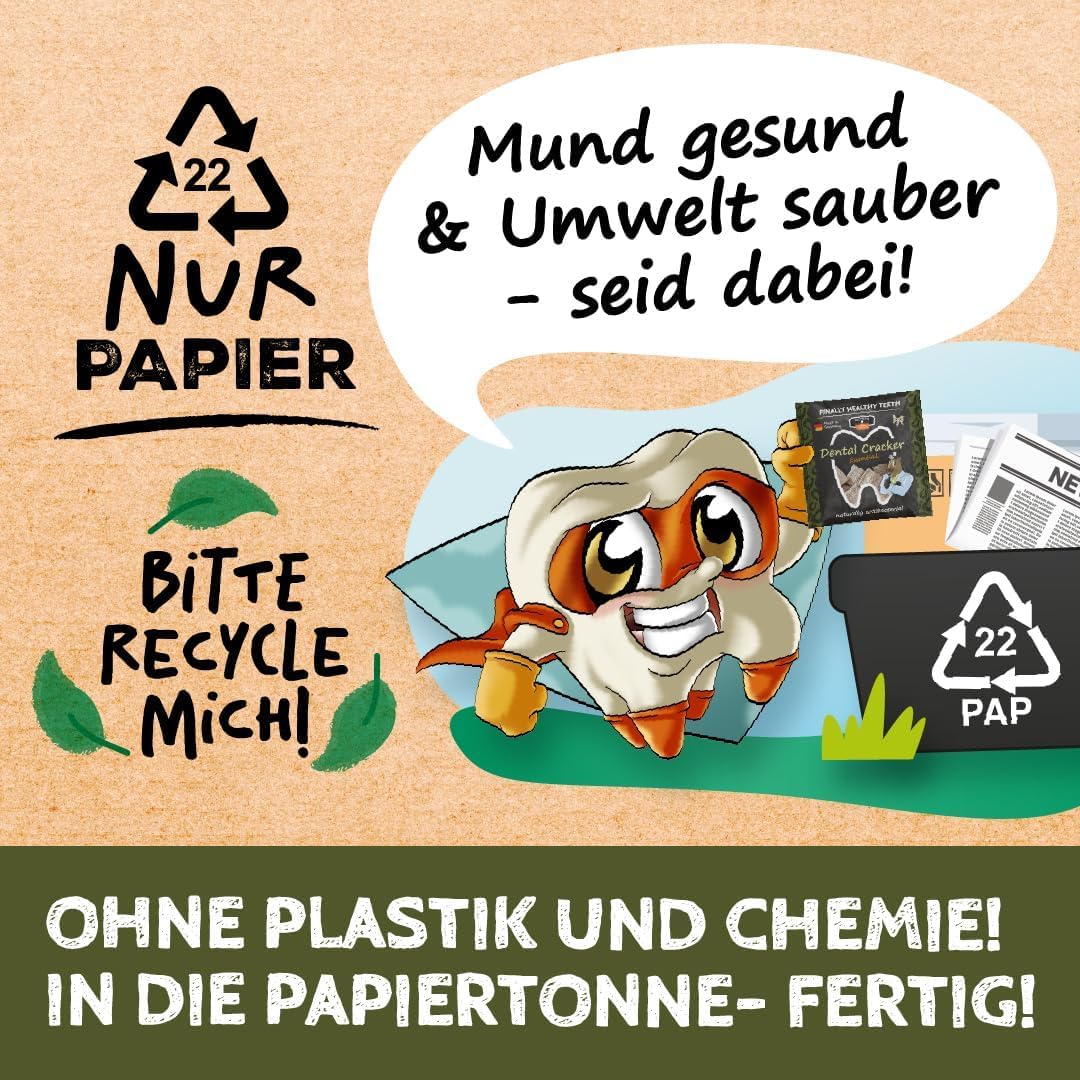 QCHEFS 2er Pack Großpackung Papie Zahnputzflocken für große Hunde - Zahnpflege Hund, ohne Dentalspray für Hunde, Zahnsteinentferner & Mundgeruch Kontrolle, Ideal für Hunde von der Schleckmatte