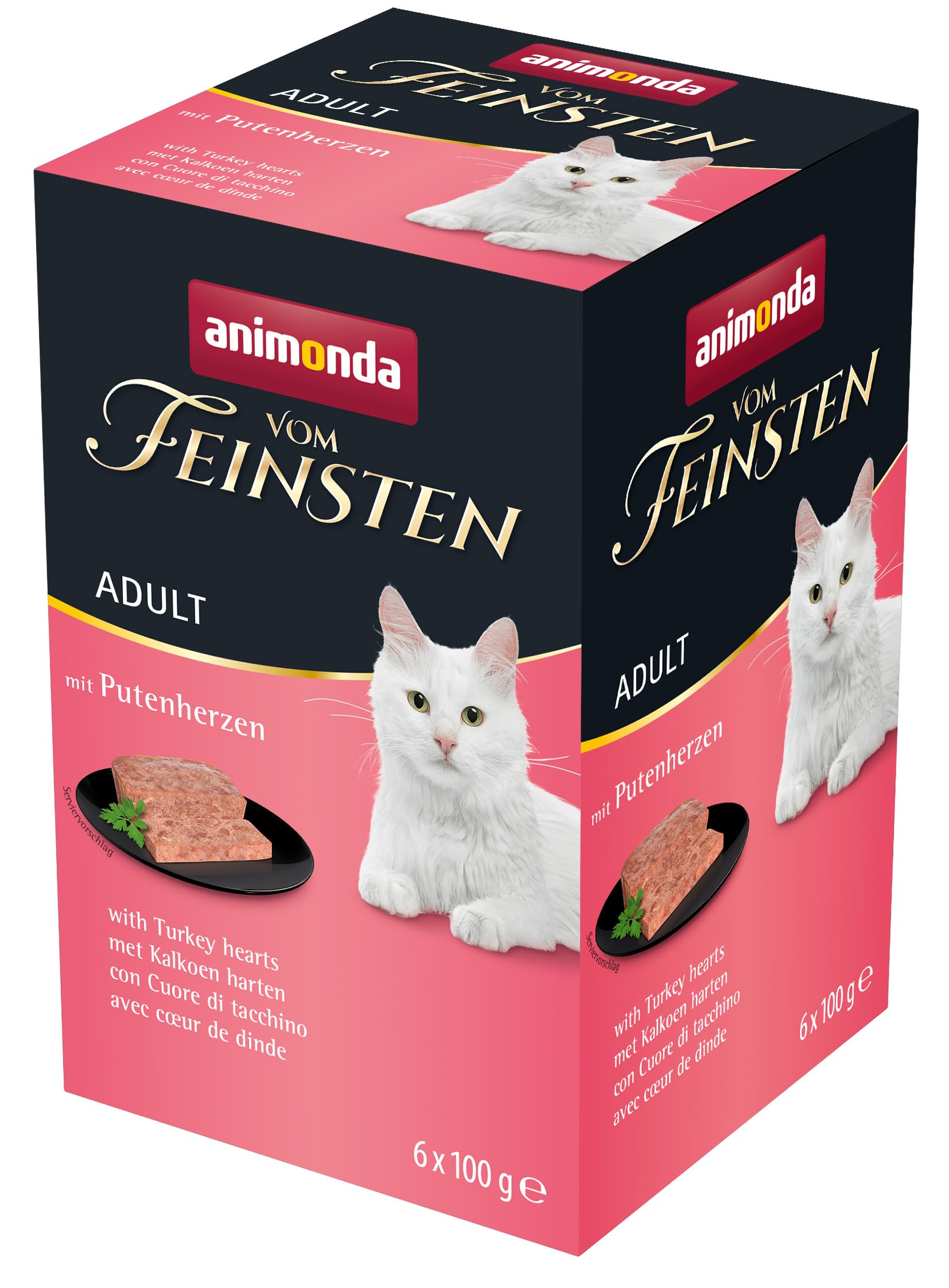animonda Vom Feinsten Adult Vielfalt (32 x 100 g), Nassfutter für ausgewachsene Katzen, Katzenfutter ohne Getreide und Zucker, mit 100 % frischen, fleischlichen Zutaten