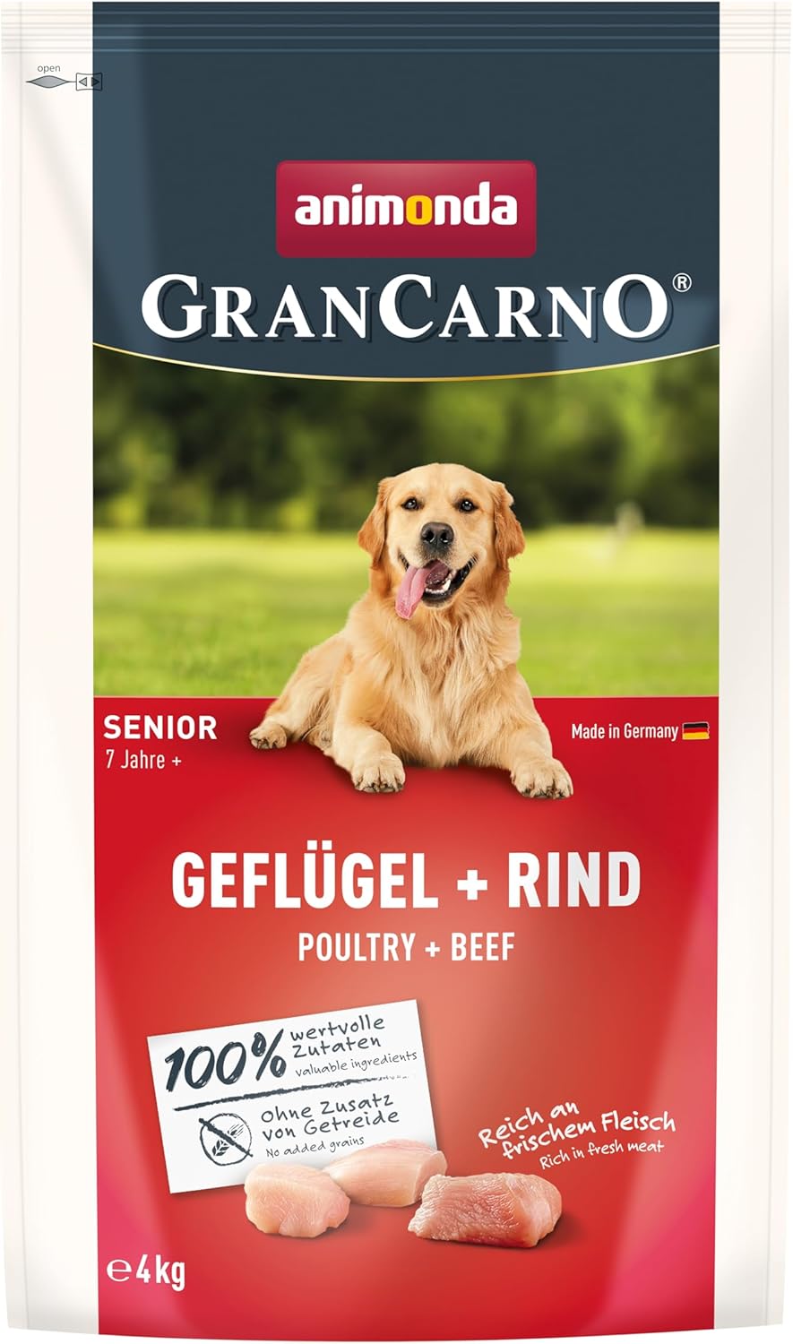 animonda GranCarno Adult Deftige Variation (6 x 800 g), Hundenassfutter für ausgewachsene Tiere, Nassfutter für Hunde mit 100% frischen, fleischlichen Zutaten, Hundefutter ohne Getreide