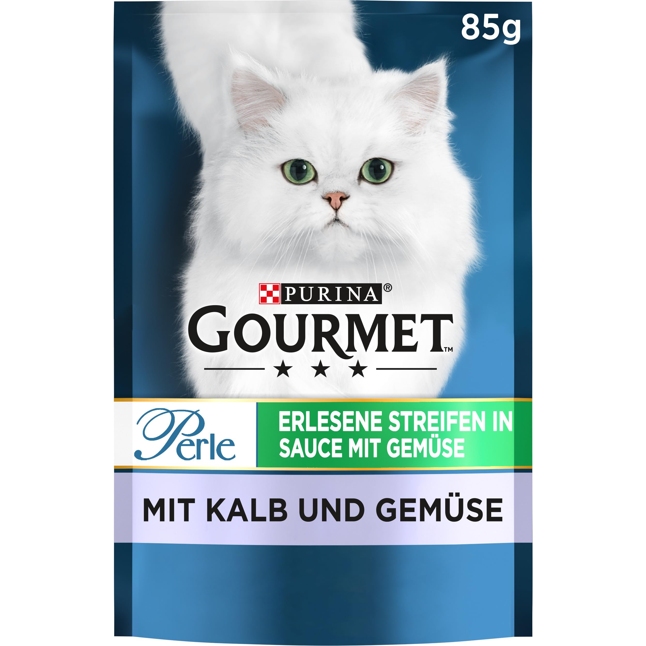 Gourmet Perle Erlesene Streifen Katzenfutter nass, Sorten-Mix, 60er Pack (60 x 85g)