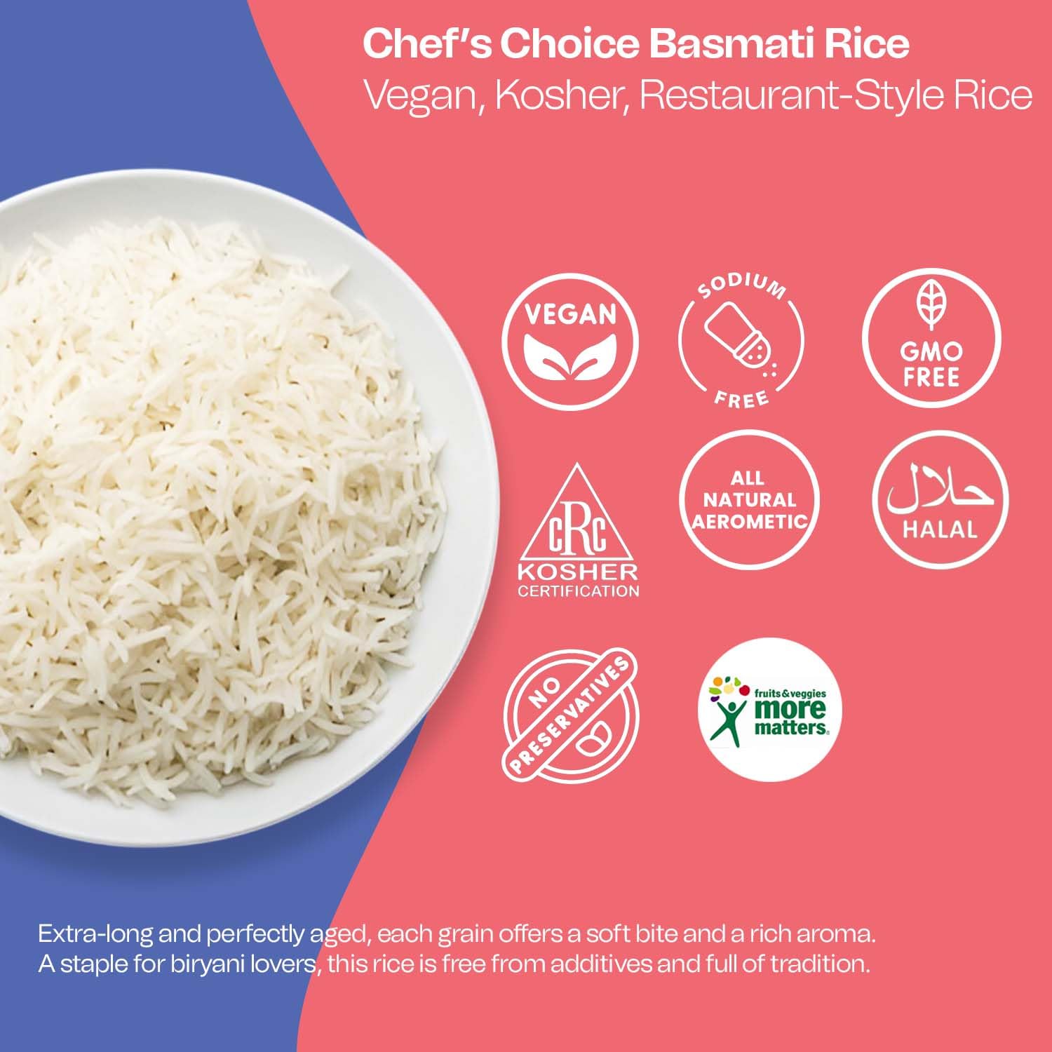 Golden Crown Traditional Premium Basmati Rice - 160 oz (10LB) | Naturally Aromatic & Aged Gluten | Chemical + Fat-Free Extra Long Authentic Fragrant | Fiber Vegan Halal Kosher Whole grains