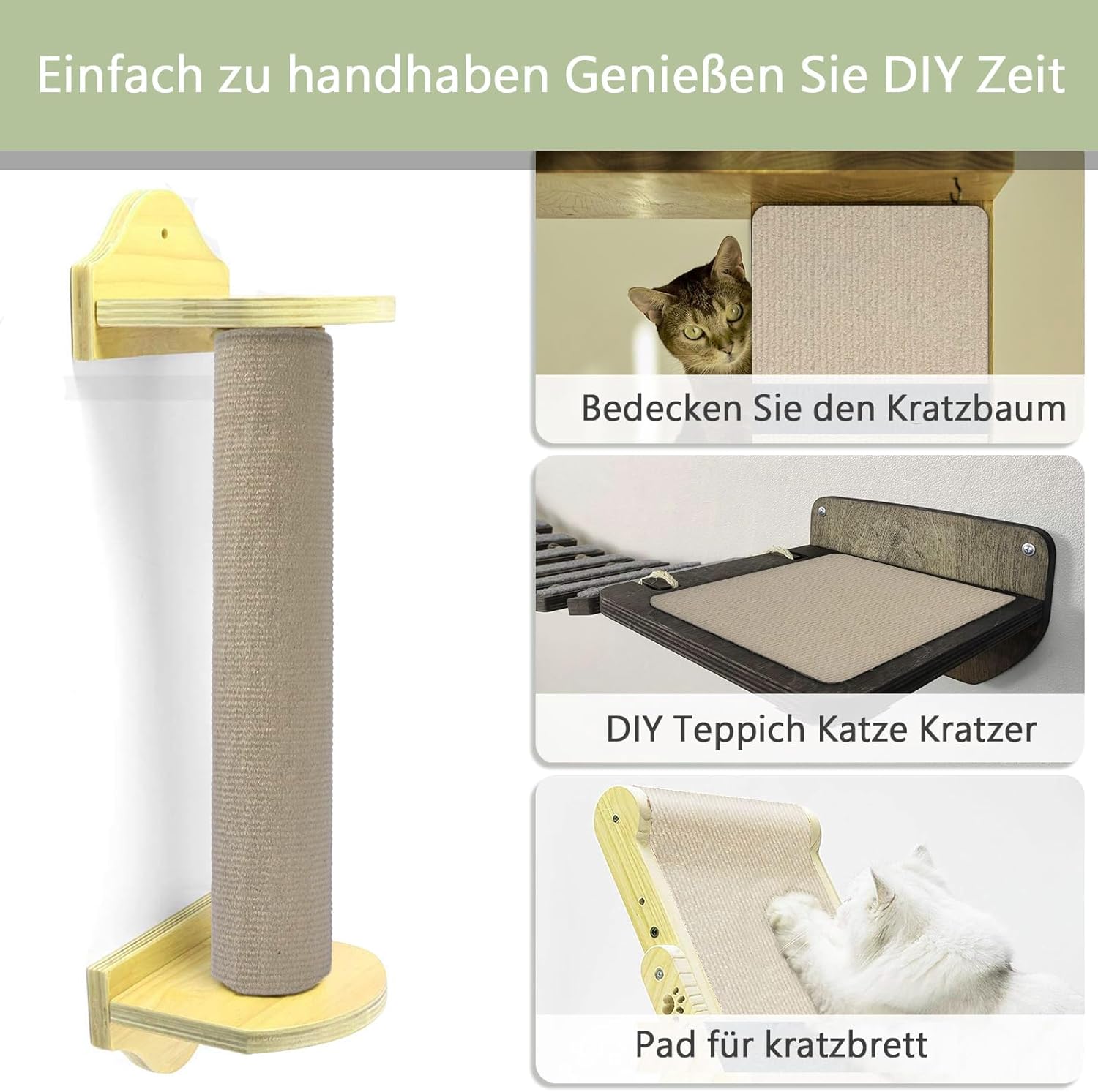 Selbstklebende Kratzschutzmatte für Sofa & Wand, 40x200 cm kratzschutz Sofa Katze - Trimmbarer Schutz gegen Katzenkratzer Couch Schutz von DIY Krallen Katzenteppich