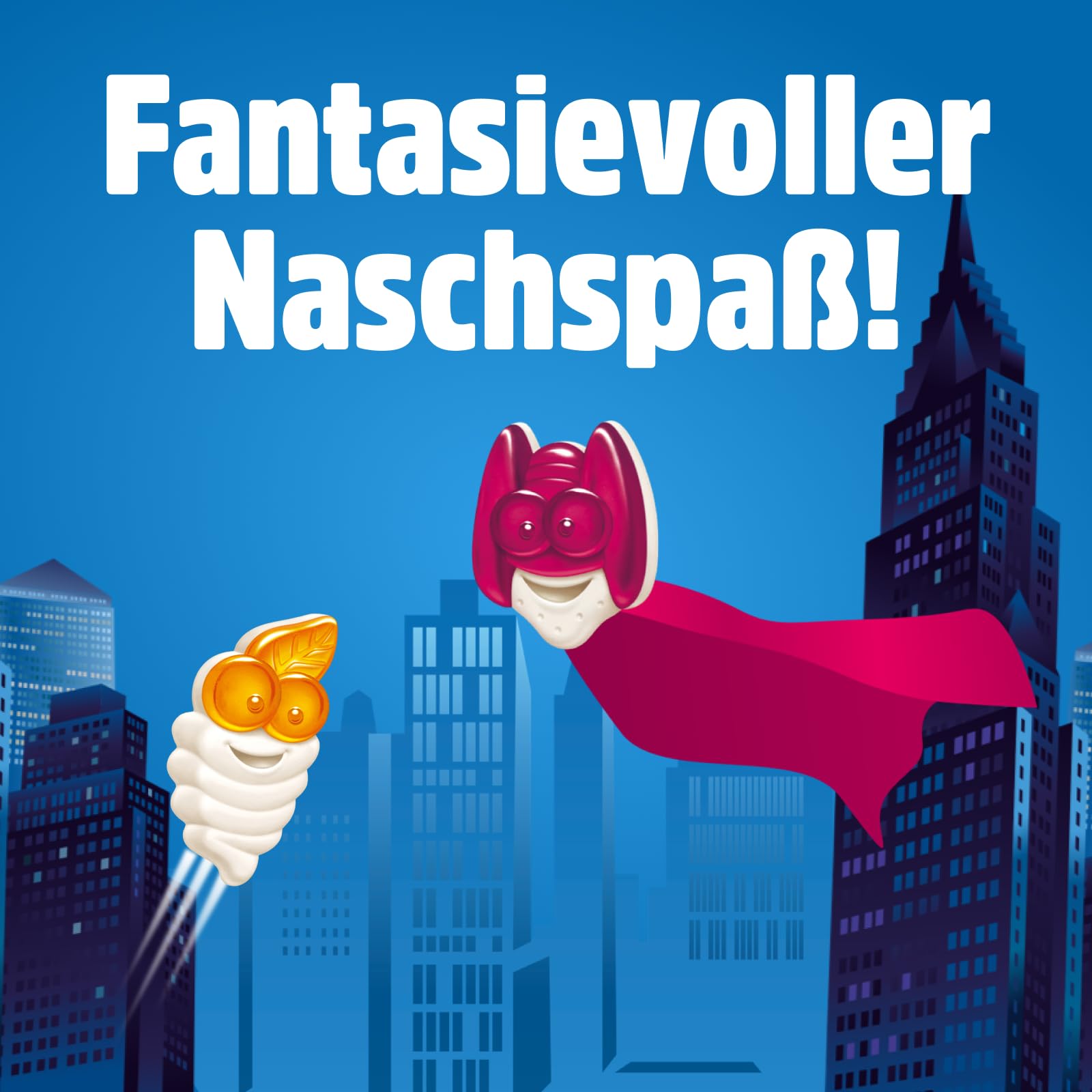 nimm2 Lachgummi Happies – 1 x 325 g – Fruchtgummis mit Fruchtsaft und Vitaminen – Süßigkeit in sechs Geschmacksrichtungen