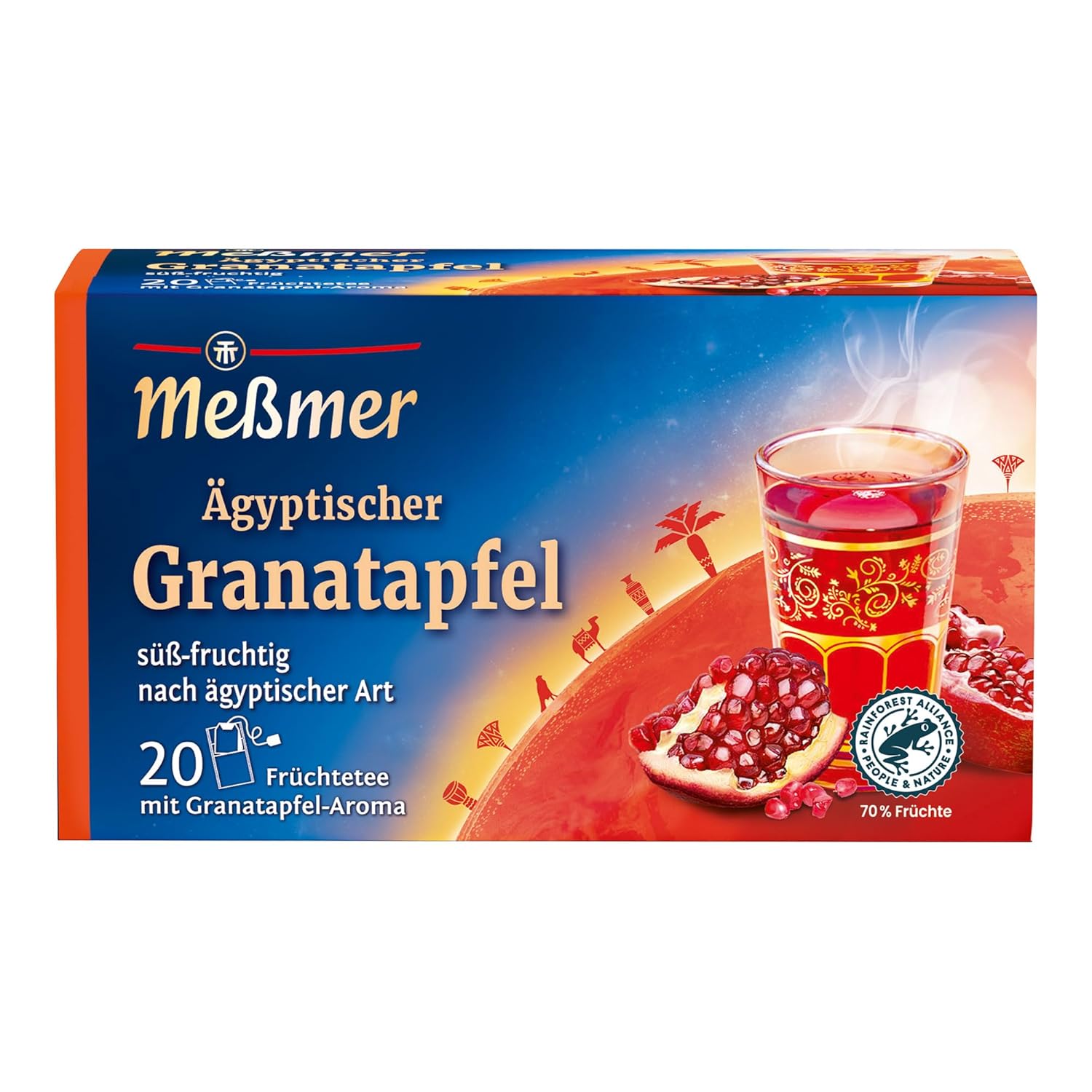 Meßmer Ländertee | Italienische Limone | Früchtetee mit Zitronen-Aroma | 20 Teebeutel | süß-spritzig