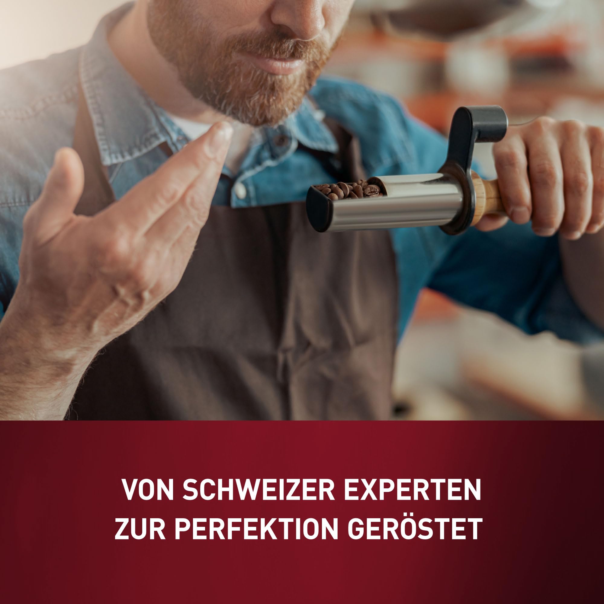 Schwiizer Schüümli Espresso, 100% Arabica Kaffeebohnen, kräftig-intensiv, ideal für Vollautomaten, Stärke 4/5, mittlere Röstung, Rainforest Alliance, 1kg