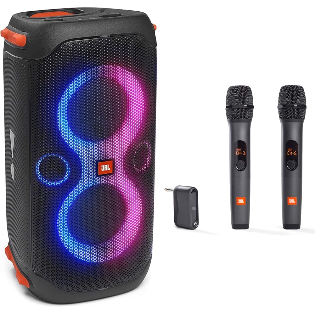 JBL PartyBox 110 - Portable Party Speaker with Built-in Lights, Powerful Sound and deep bass, Black