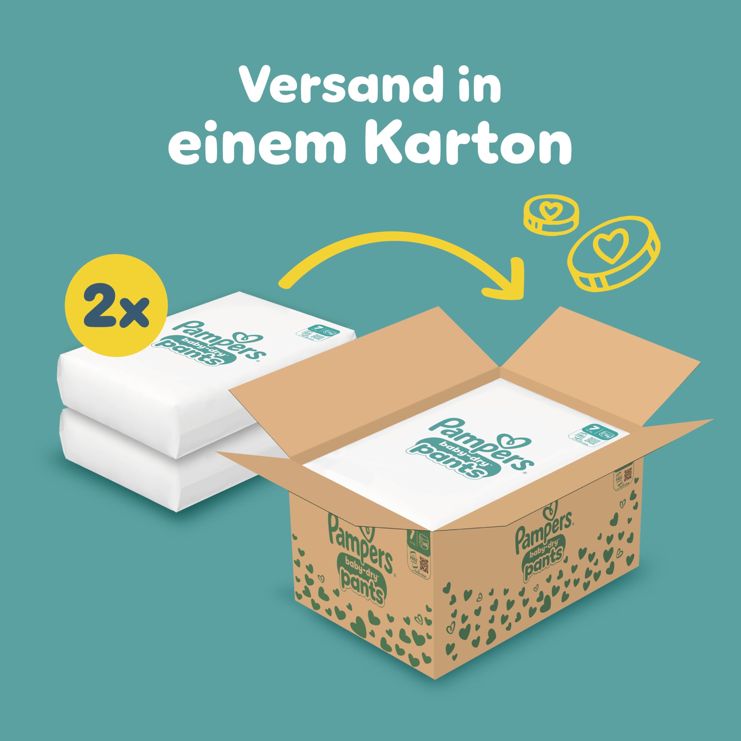 Pampers Baby-Dry Pants Größe 5, 160 Stück, 11kg-17kg, 360° auslaufsichere Passform für Tag und Nacht