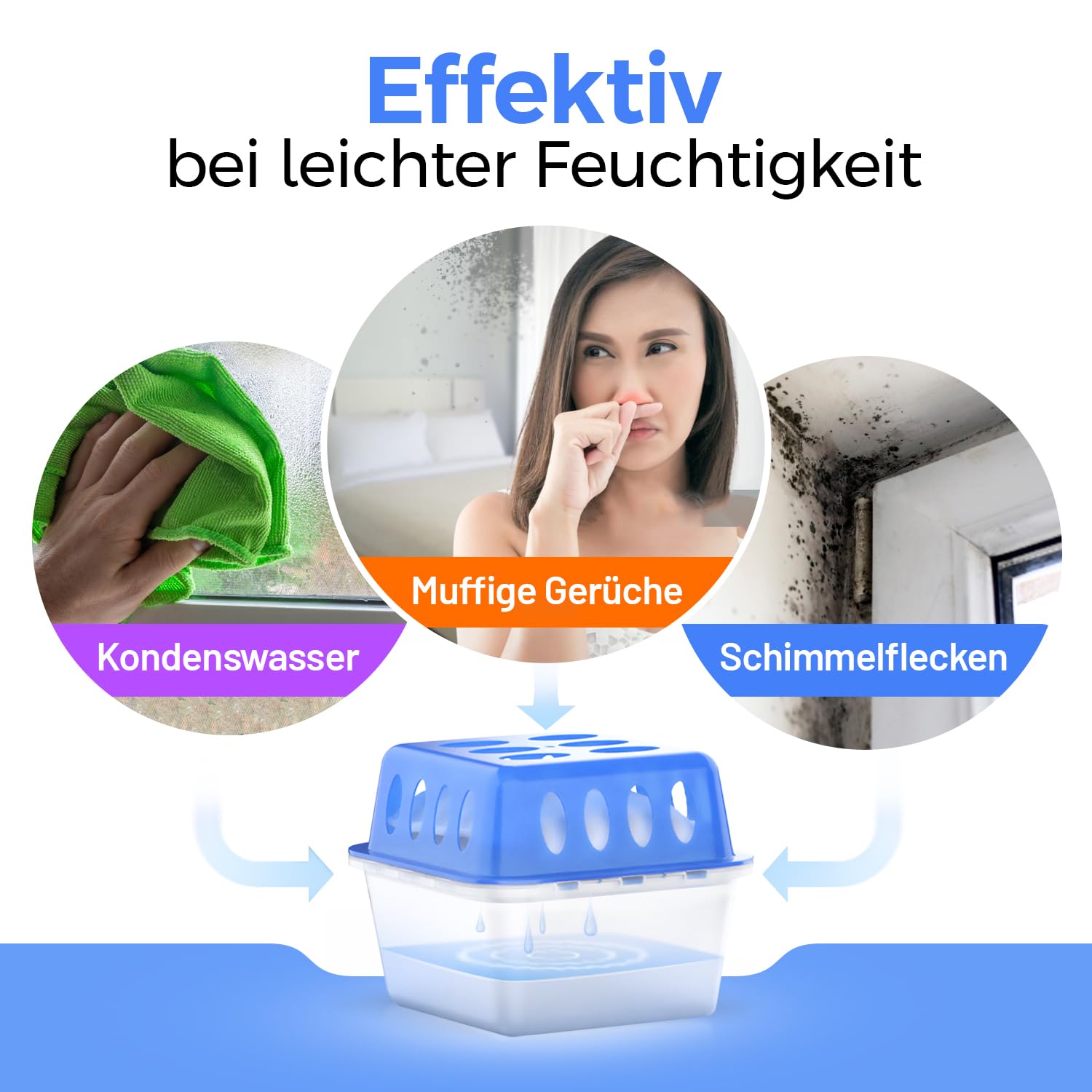 Idelia® 10x Luftentfeuchter Granulat 400g (Sparvorteils 10er Set Luftentfeuchter Nachfüllpack's) I Entfeuchter Nachfüllpack (Schimmel- und Geruchsschutz)
