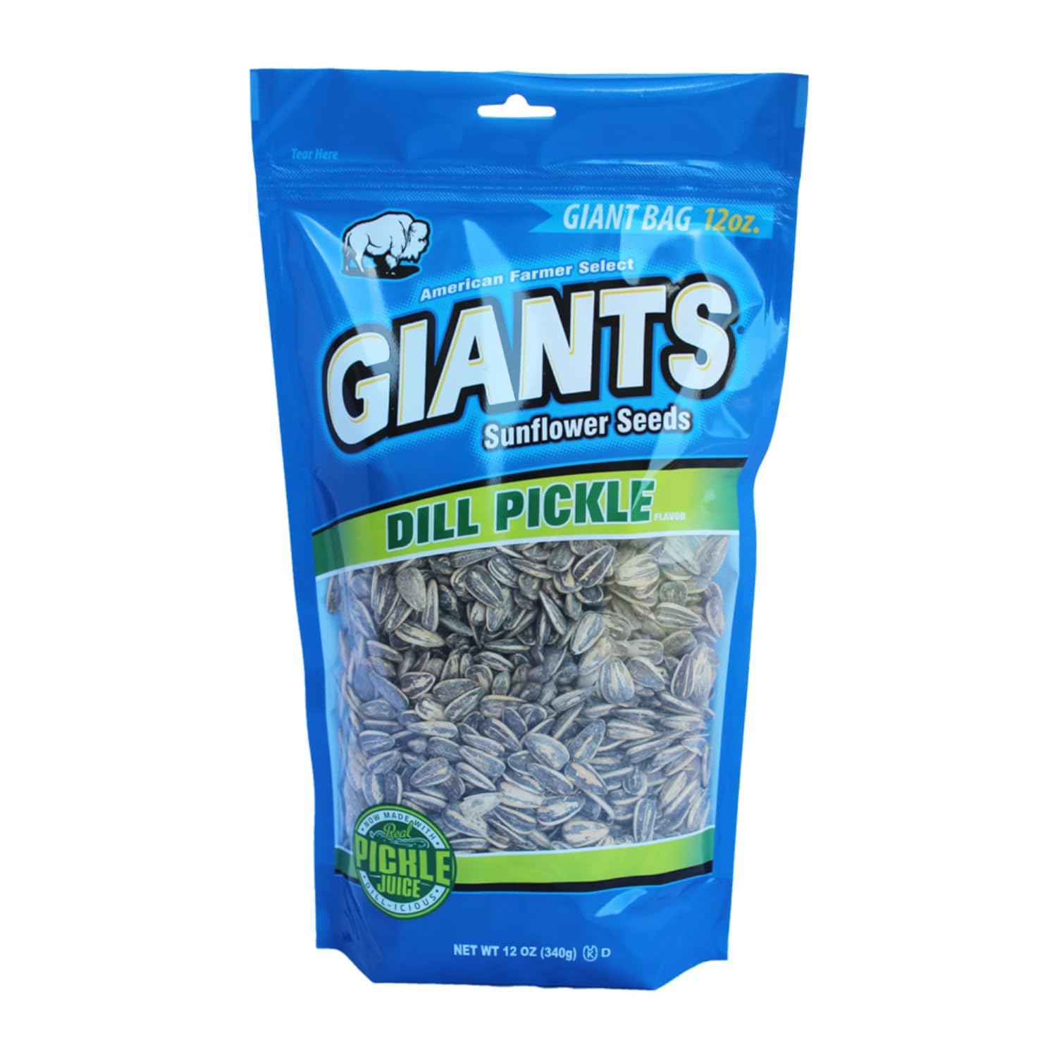 GIANTS Original Sunflower Seeds - Sunflower Seeds to Eat, Sunflower Seeds Bulk, Lightly Salted Sunflower Seeds for Eating, High Protein Snack - 5.75 oz Resealable Bags (Case of 12)
